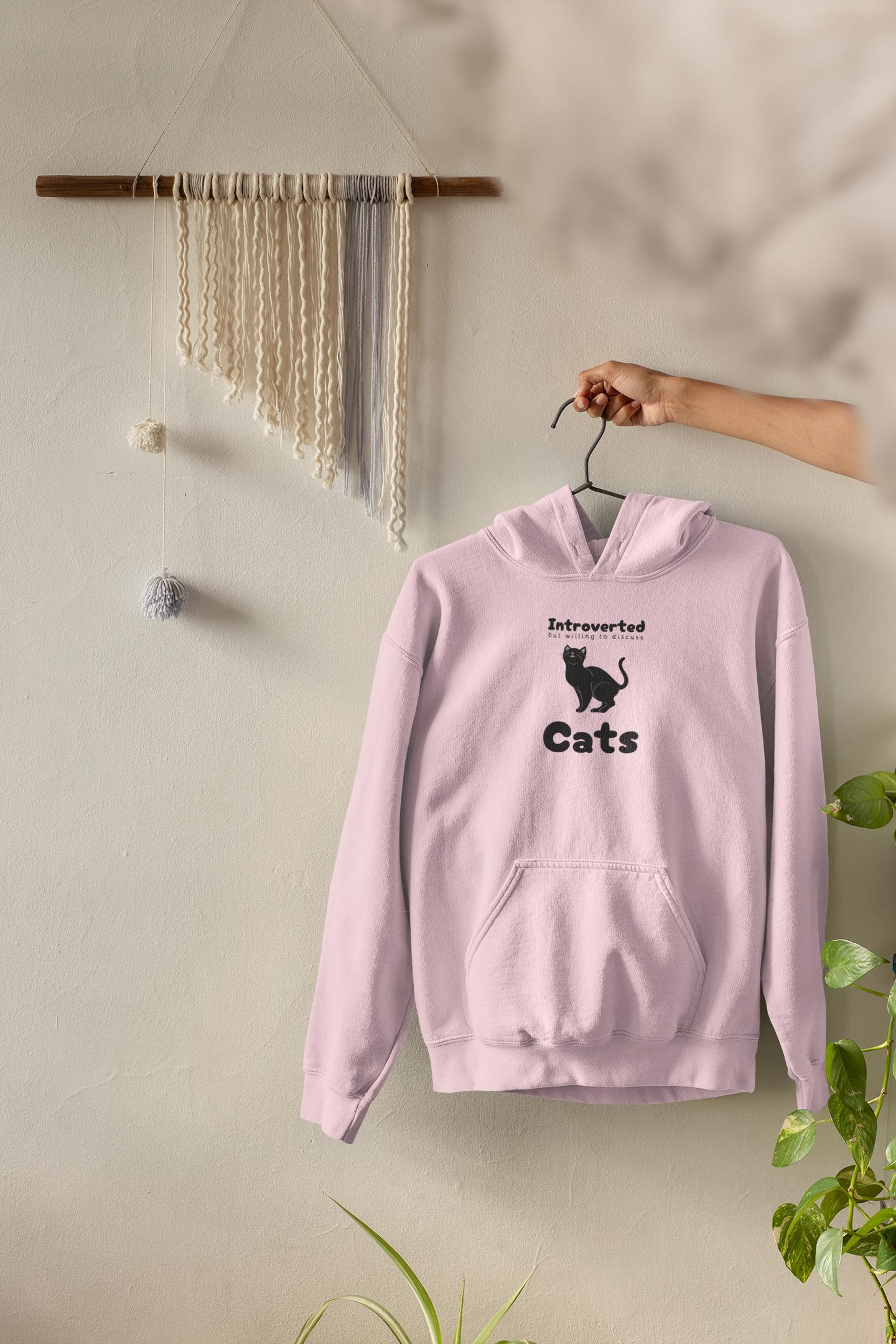 Funny Cat Hoodie - Introverted Cat Lover Sweatshirt