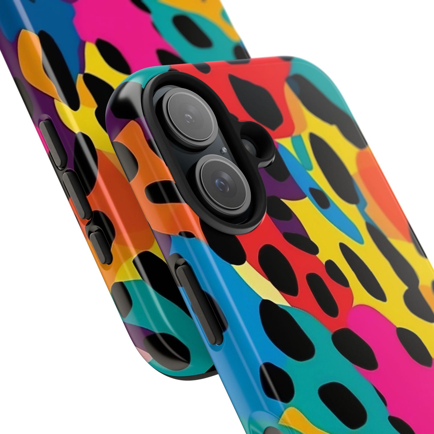 Colorful Abstract Leopard iPhone 16 Case – Vibrant Animal Print for iPhone 16, 16 Pro, 16 Pro Max & 16 Plus