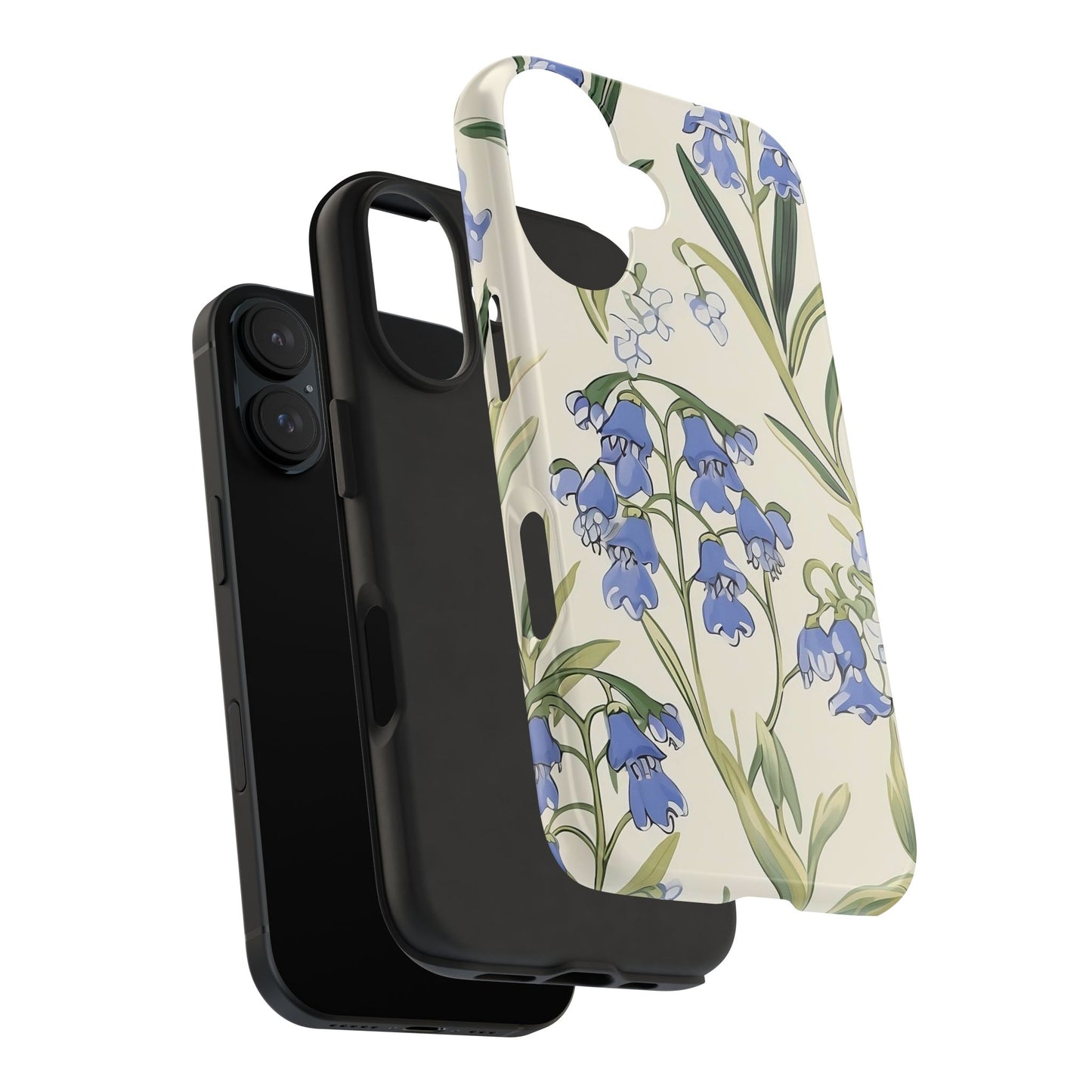 Bluebell Floral iPhone 16 Case – Delicate Wildflower Botanical Design for iPhone 16, 16 Pro, 16 Pro Max & 16 Plus