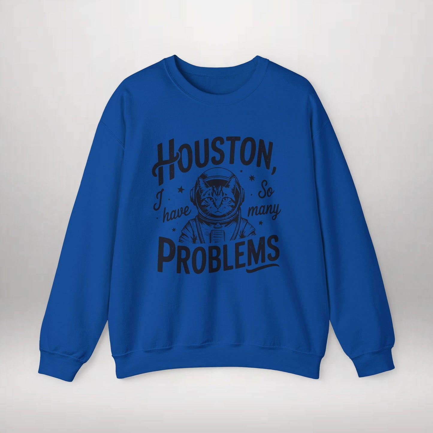 Cat Sweatshirt, Funny Cat Sweatshirt, Astronaut Cat Crewneck, Space Cat Sweater, Science Fiction Shirt, Cute Cat Graphic, Cozy Sweatshirt
