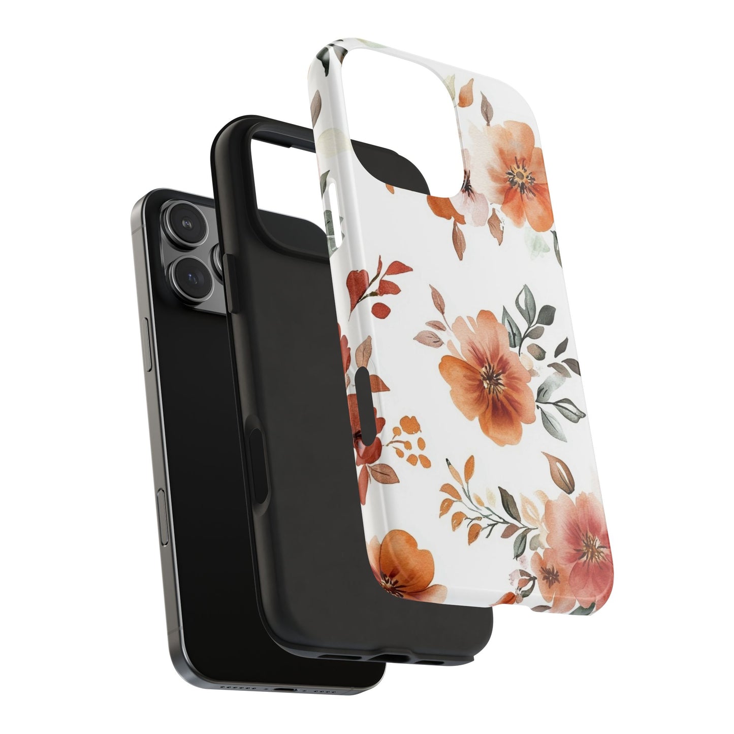 Watercolor Floral iPhone 16 Case – Warm Autumn Botanical Design for iPhone 16, 16 Pro, 16 Pro Max & 16 Plus