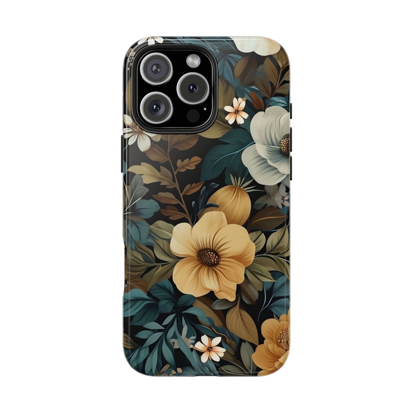 Vintage Floral iPhone 16 Case – Elegant Nature-Inspired Design for iPhone 16, 16 Pro, 16 Pro Max & 16 Plus