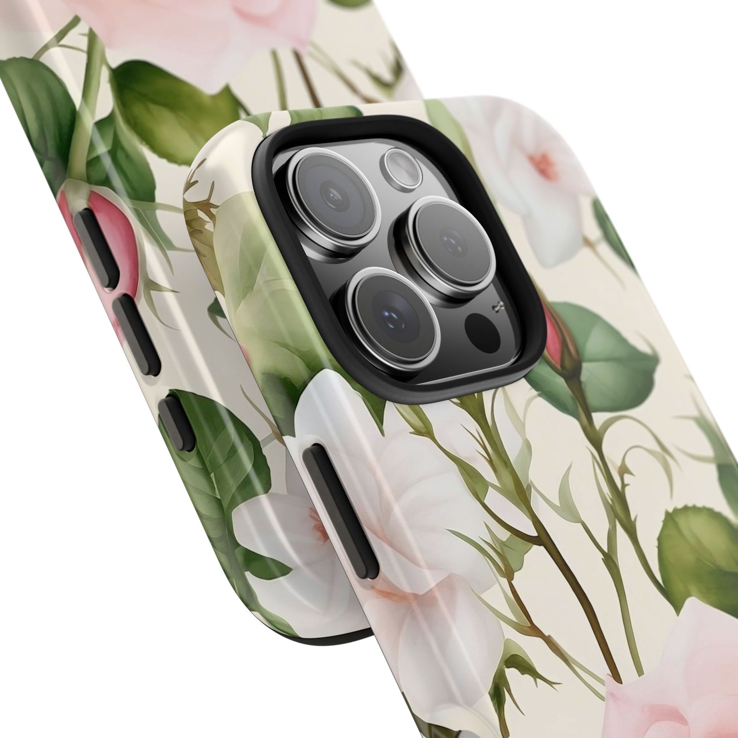 Pink Rose iPhone 16 Case – Elegant Floral Design for iPhone 16, 16 Pro, 16 Pro Max & 16 Plus
