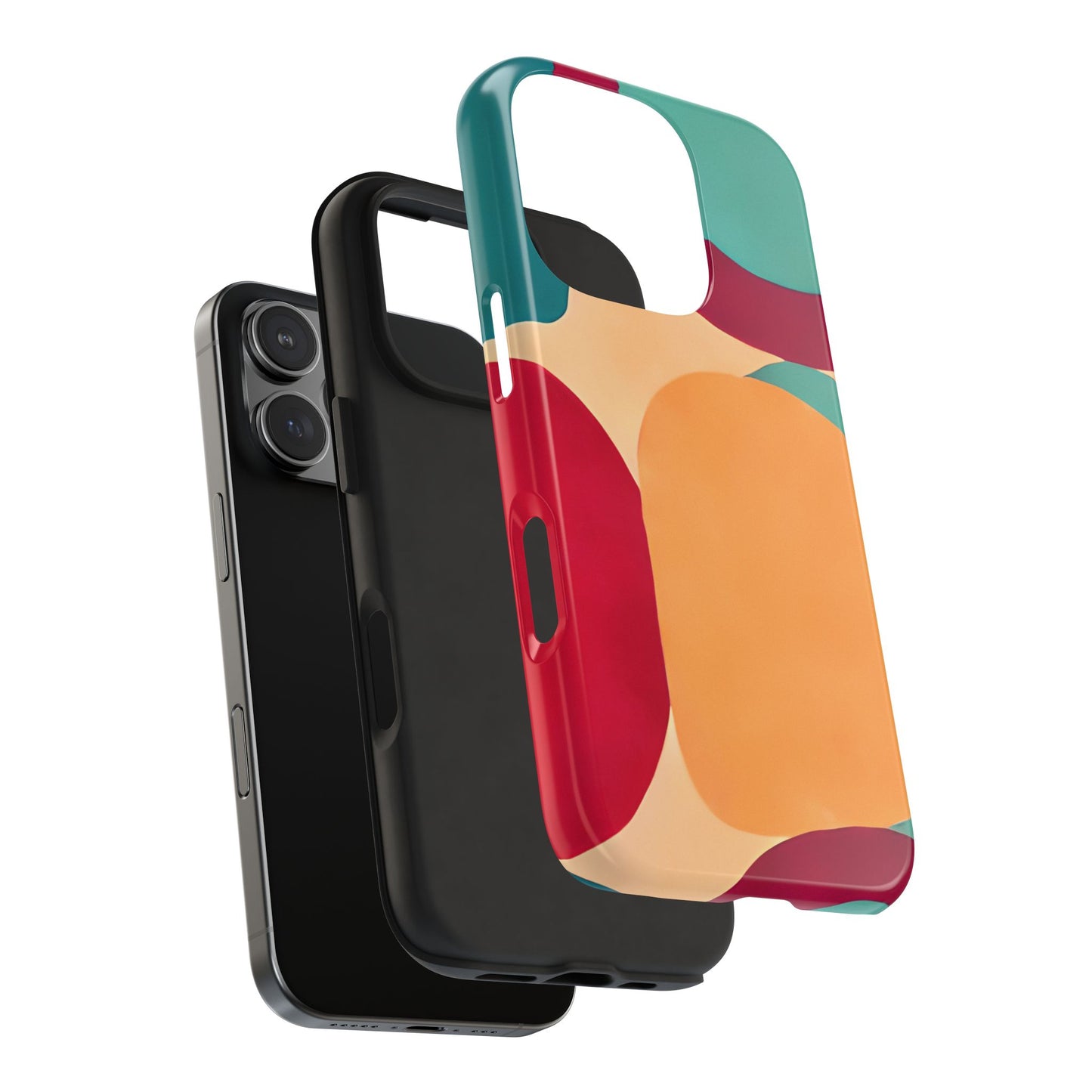 Retro Abstract Tile iPhone 16 Case – Mid-Century Modern Geometric Design for iPhone 16, 16 Pro, 16 Pro Max & 16 Plus