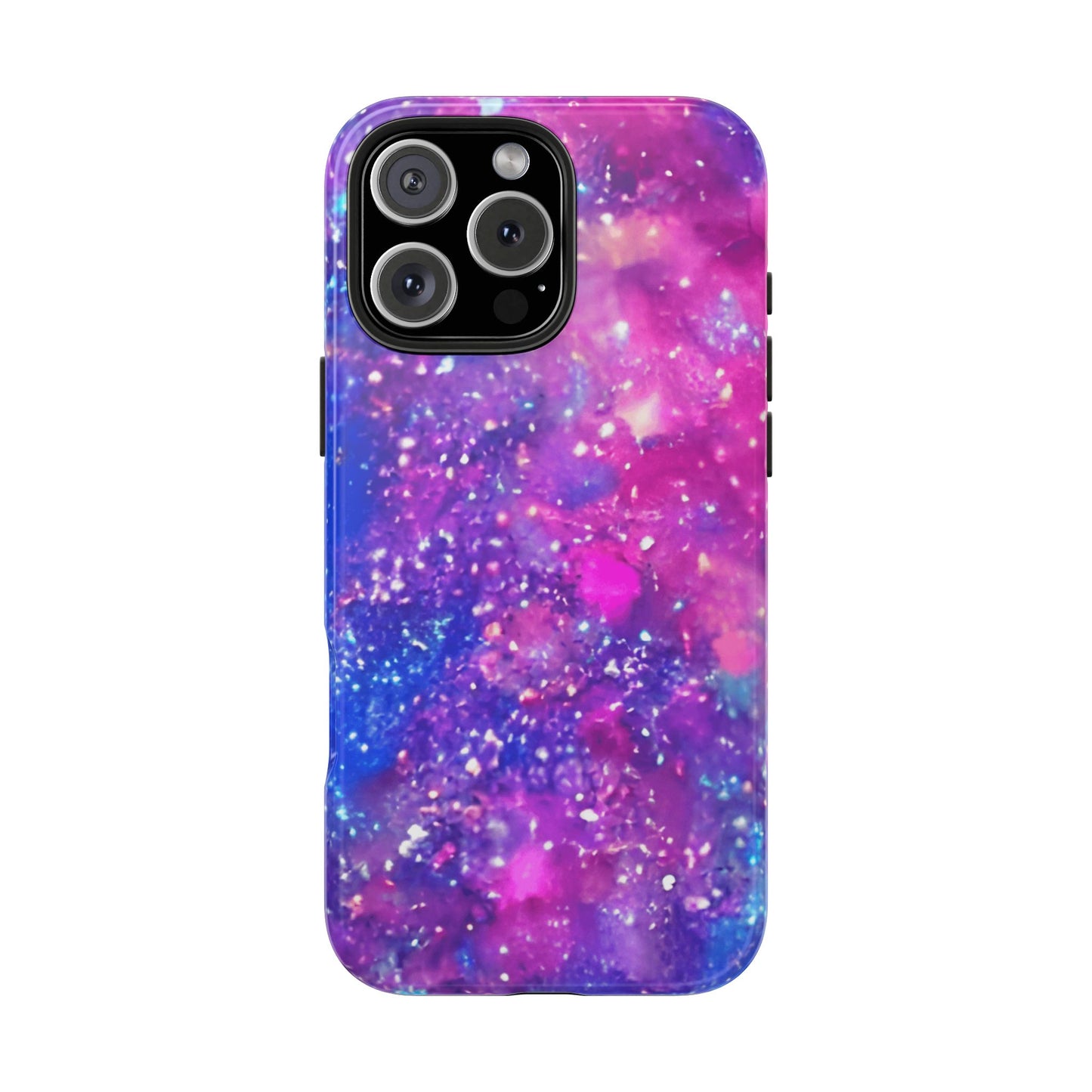 Galaxy Glitter iPhone 16 Case – Sparkly Cosmic Design for iPhone 16, 16 Pro, 16 Pro Max & 16 Plus