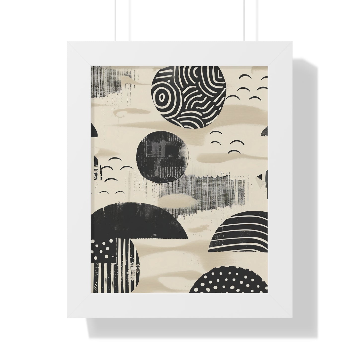 Abstract Geometric Framed Vertical Poster - Modern Wall Art for Home Decor