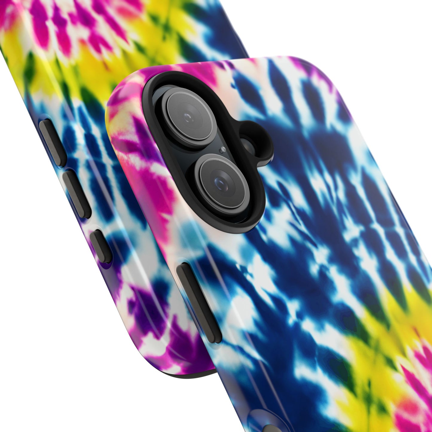 Colorful Swirl iPhone 16 Case – Boho & Retro Psychedelic Pattern