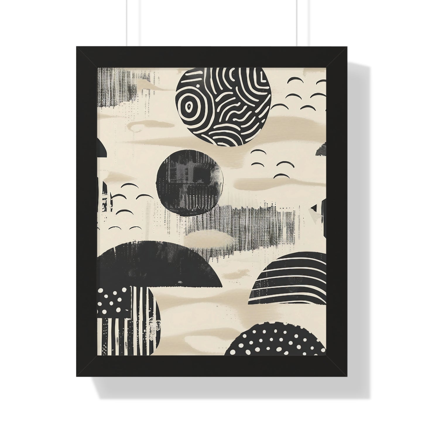 Abstract Geometric Framed Vertical Poster - Modern Wall Art for Home Decor