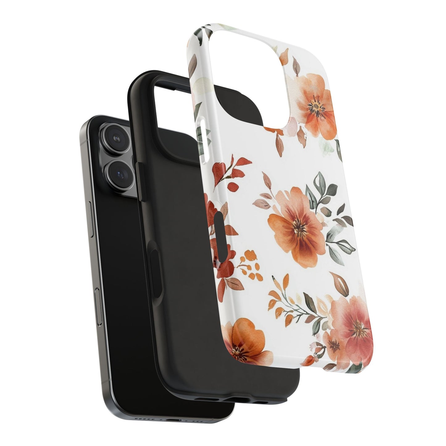 Watercolor Floral iPhone 16 Case – Warm Autumn Botanical Design for iPhone 16, 16 Pro, 16 Pro Max & 16 Plus