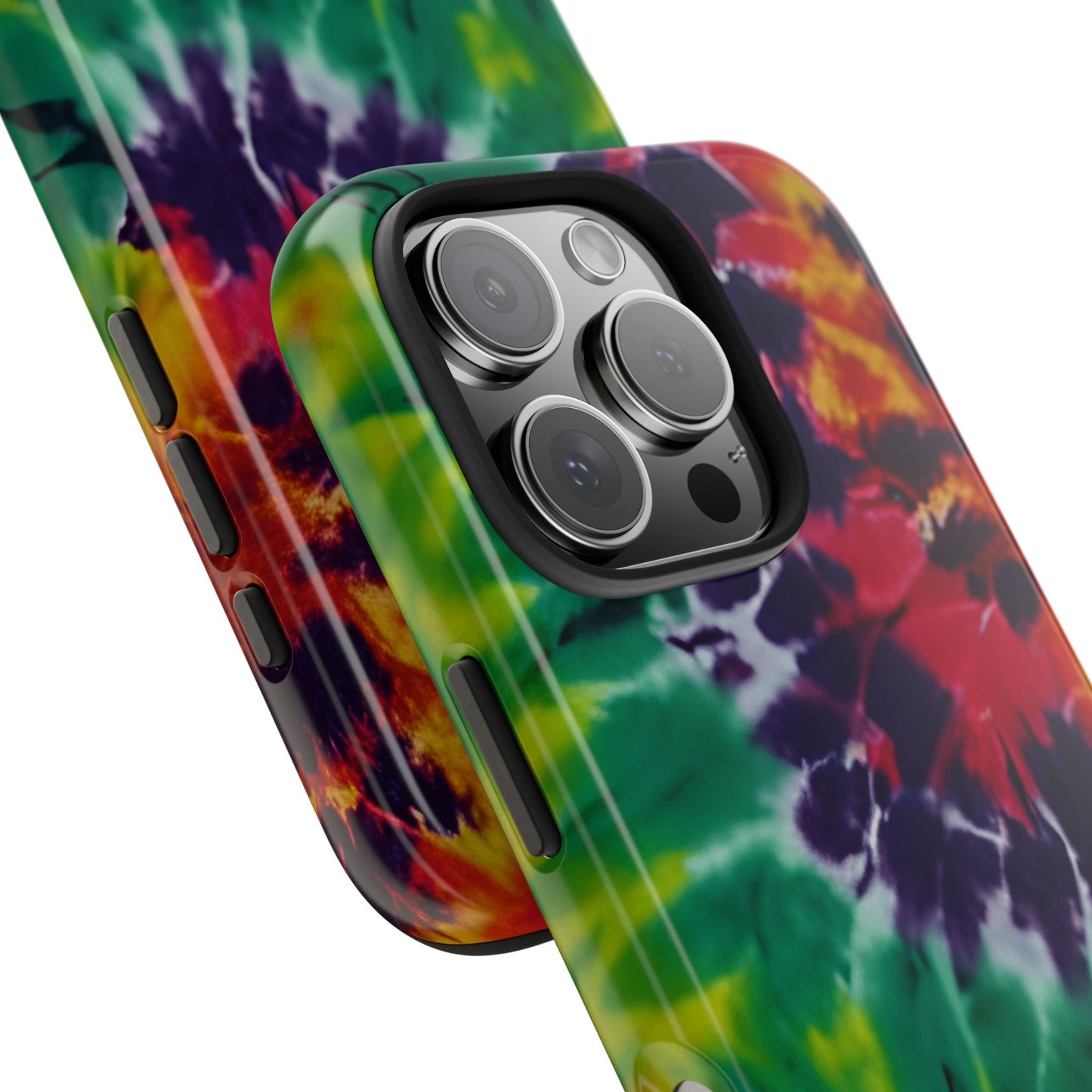 Vibrant Swirl iPhone 16 Case – Retro Boho Psychedelic Pattern