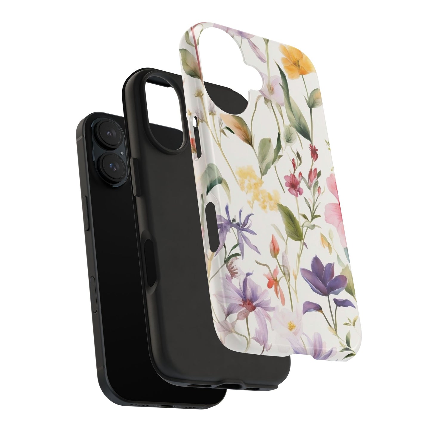 Wildflower iPhone 16 Case – Watercolor Floral Design for iPhone 16, 16 Pro, 16 Pro Max & 16 Plus