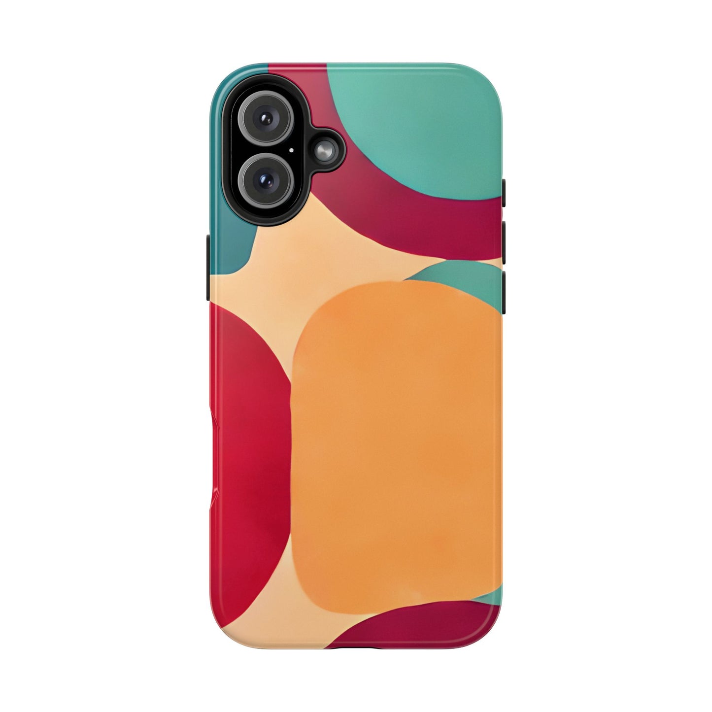 Retro Abstract Tile iPhone 16 Case – Mid-Century Modern Geometric Design for iPhone 16, 16 Pro, 16 Pro Max & 16 Plus
