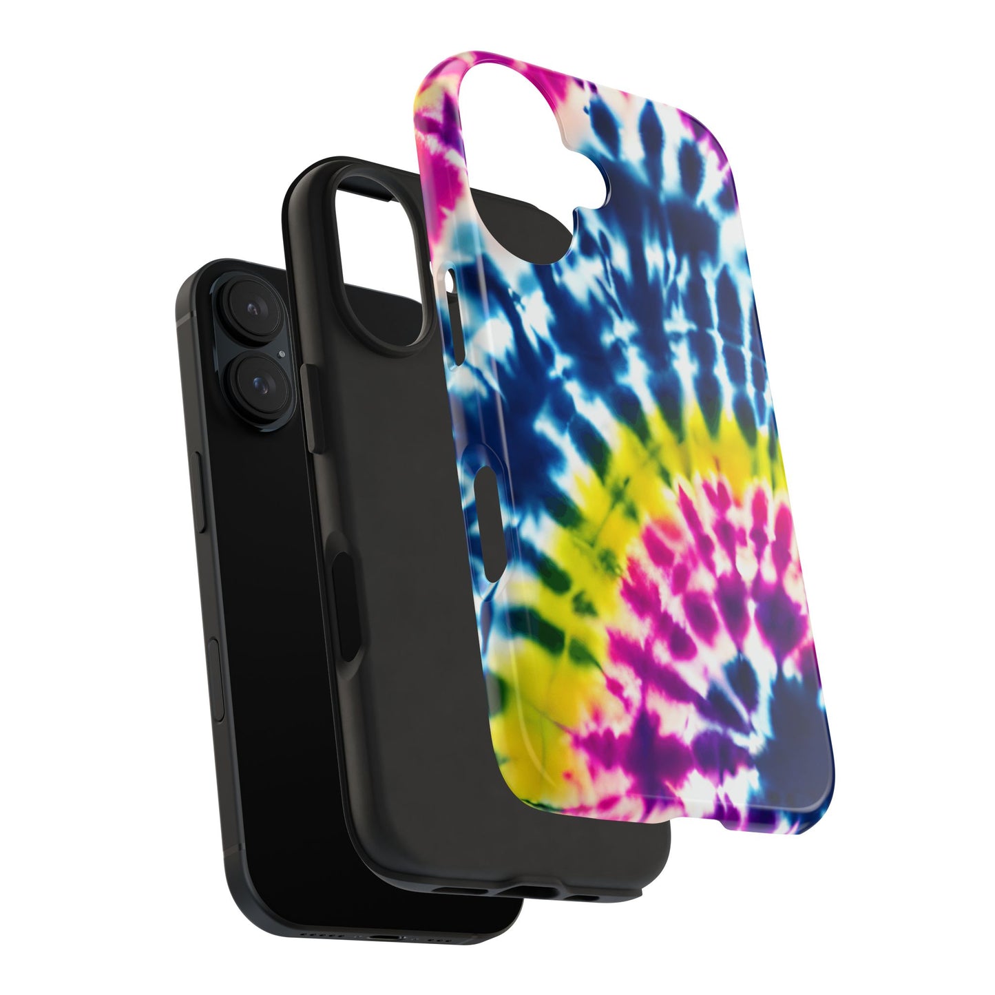 Colorful Swirl iPhone 16 Case – Boho & Retro Psychedelic Pattern