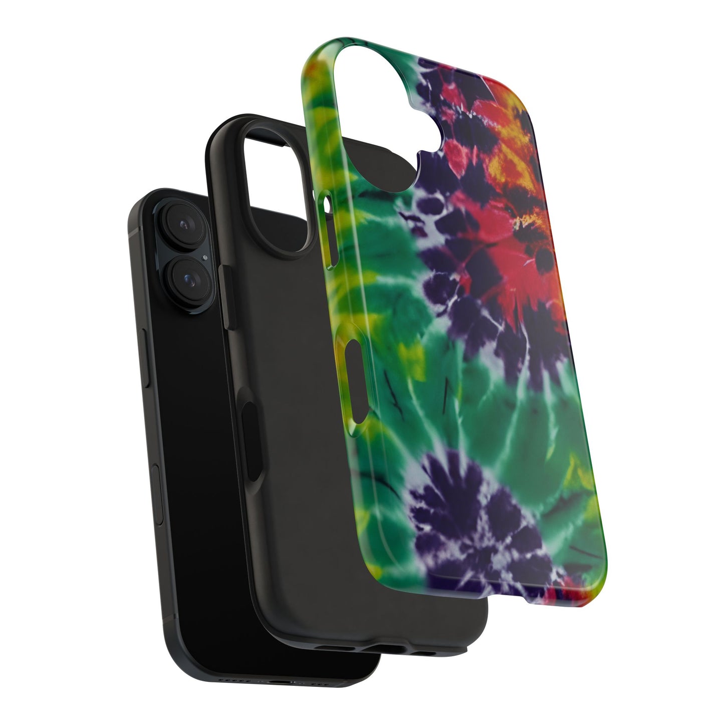Vibrant Swirl iPhone 16 Case – Retro Boho Psychedelic Pattern
