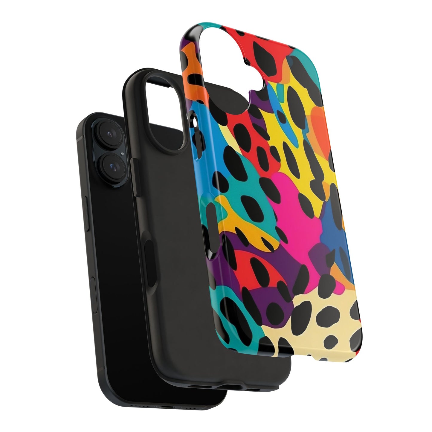 Colorful Abstract Leopard iPhone 16 Case – Vibrant Animal Print for iPhone 16, 16 Pro, 16 Pro Max & 16 Plus