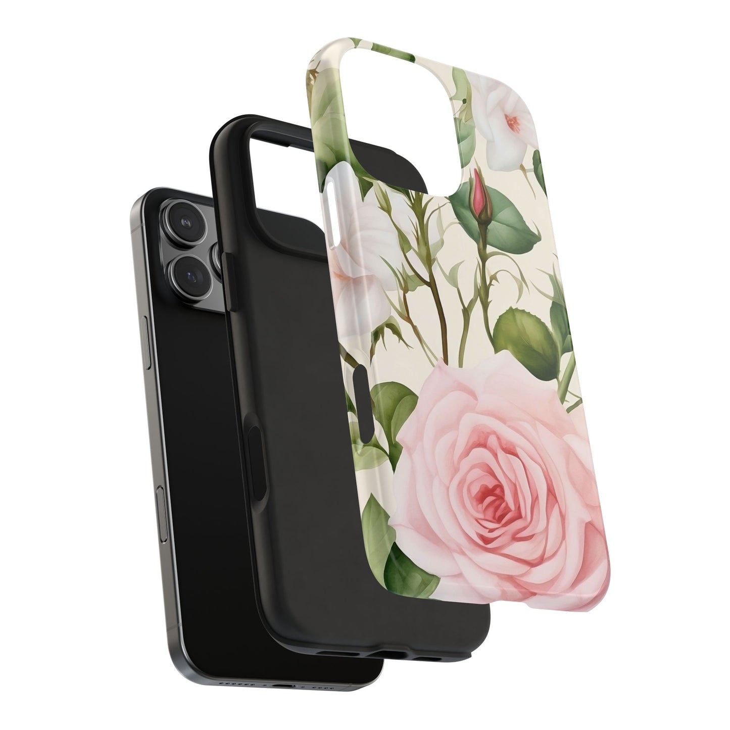 Pink Rose iPhone 16 Case – Elegant Floral Design for iPhone 16, 16 Pro, 16 Pro Max & 16 Plus