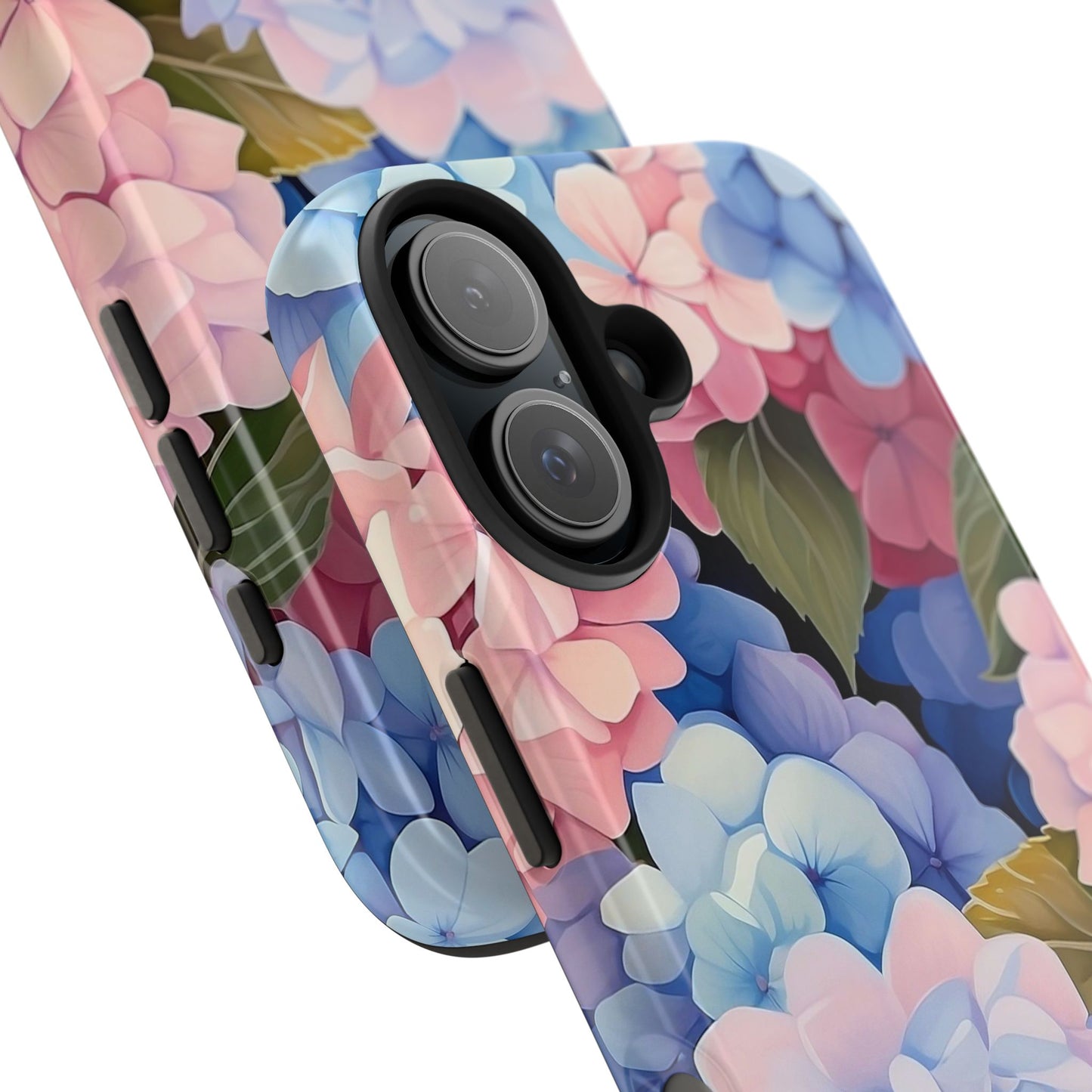 Hydrangea Floral iPhone 16 Case – Soft Pastel Botanical Design for iPhone 16, 16 Pro, 16 Pro Max & 16 Plus