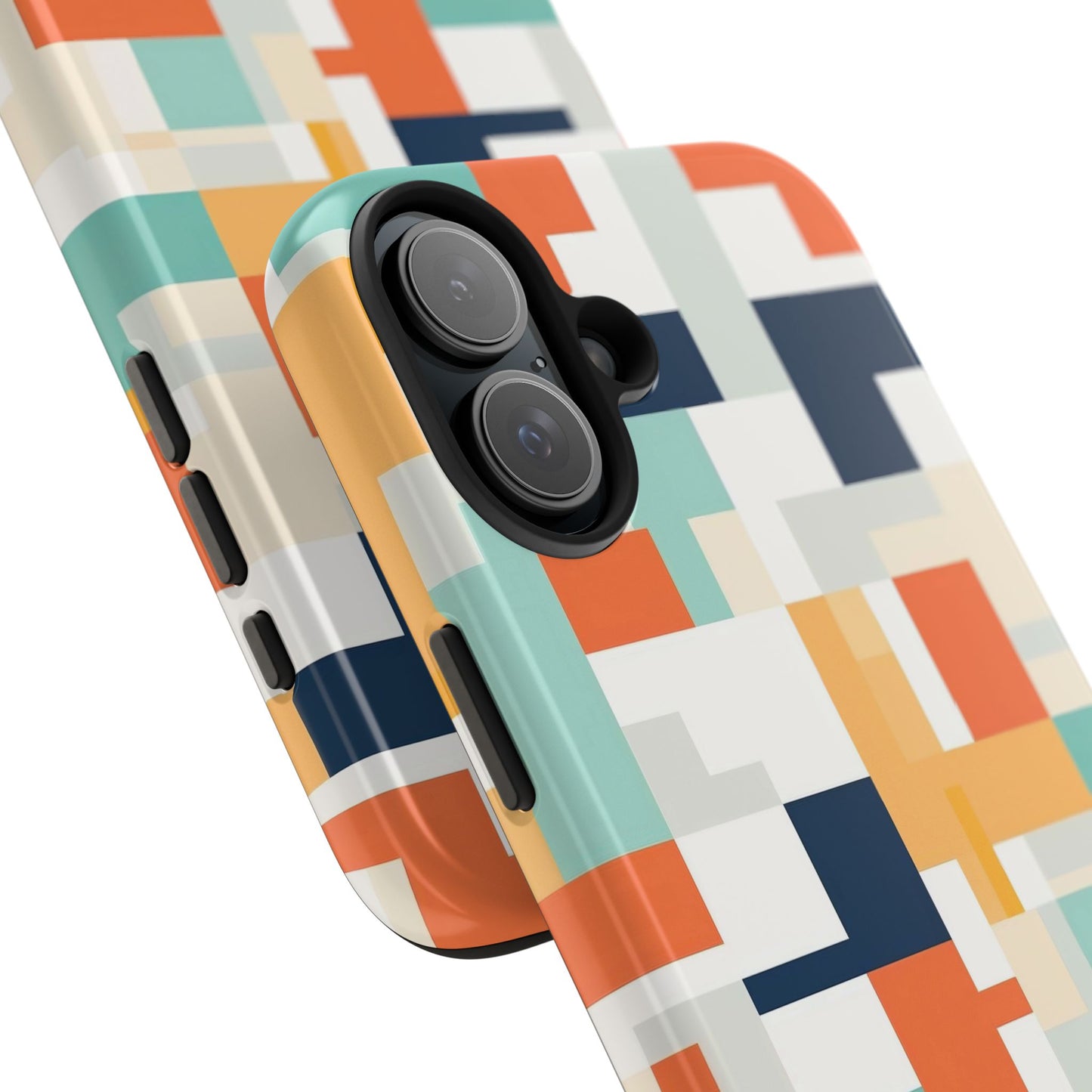 Abstract Geometric iPhone 16 Case – Modern Color Block Design for iPhone 16, 16 Pro, 16 Pro Max & 16 Plus
