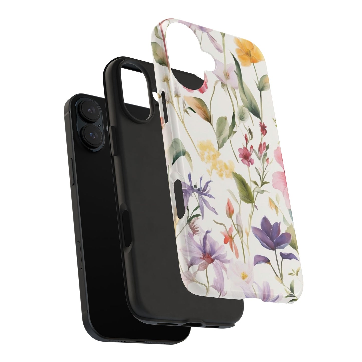 Wildflower iPhone 16 Case – Watercolor Floral Design for iPhone 16, 16 Pro, 16 Pro Max & 16 Plus