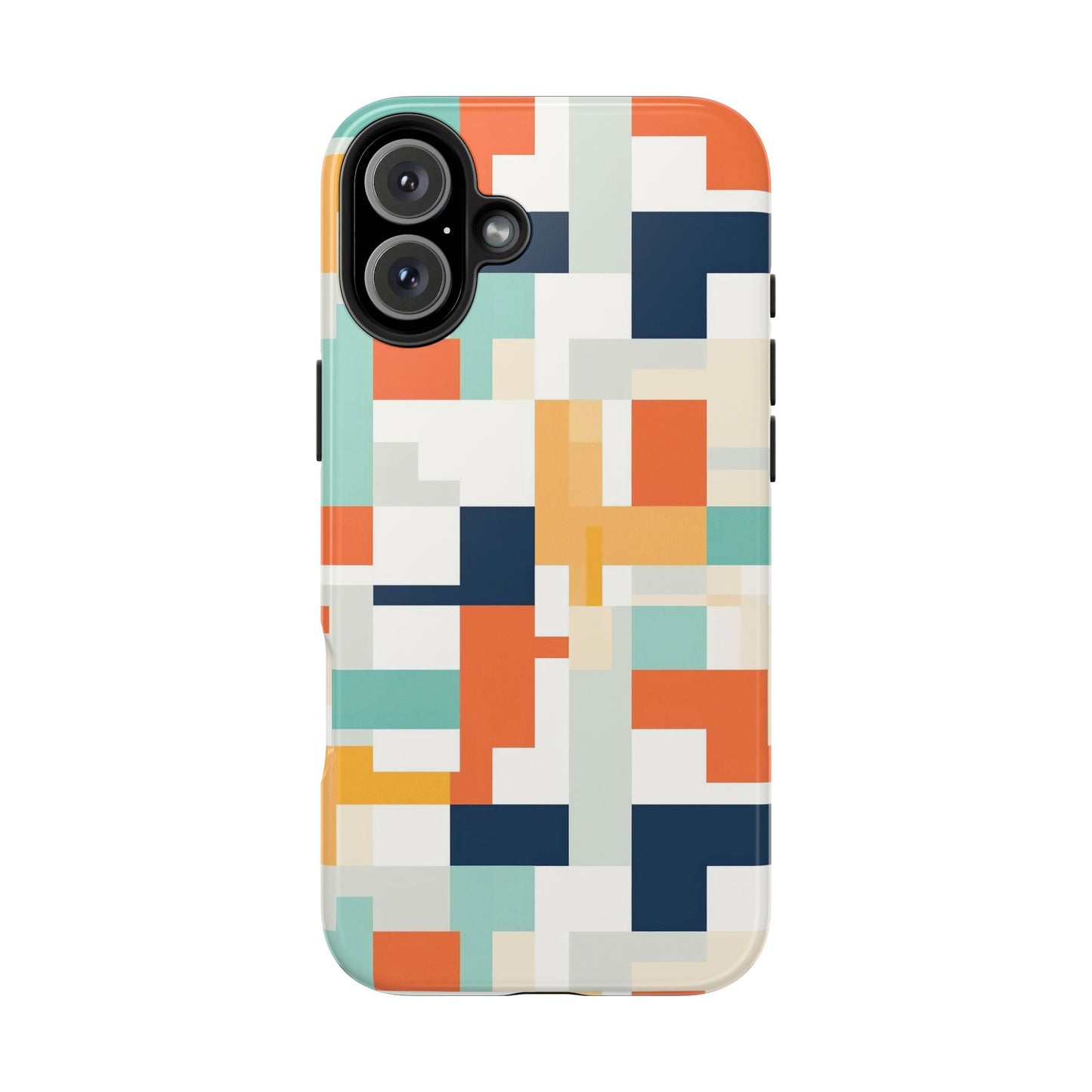 Abstract Geometric iPhone 16 Case – Modern Color Block Design for iPhone 16, 16 Pro, 16 Pro Max & 16 Plus