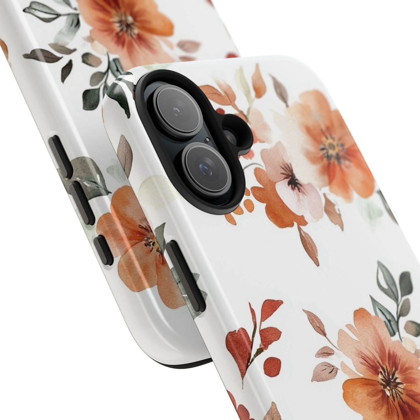 Watercolor Floral iPhone 16 Case – Warm Autumn Botanical Design for iPhone 16, 16 Pro, 16 Pro Max & 16 Plus