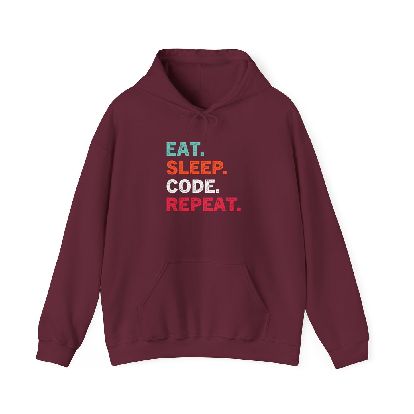 Funny Programmer Hoodie - Eat Sleep Code Repeat Sweatshirt