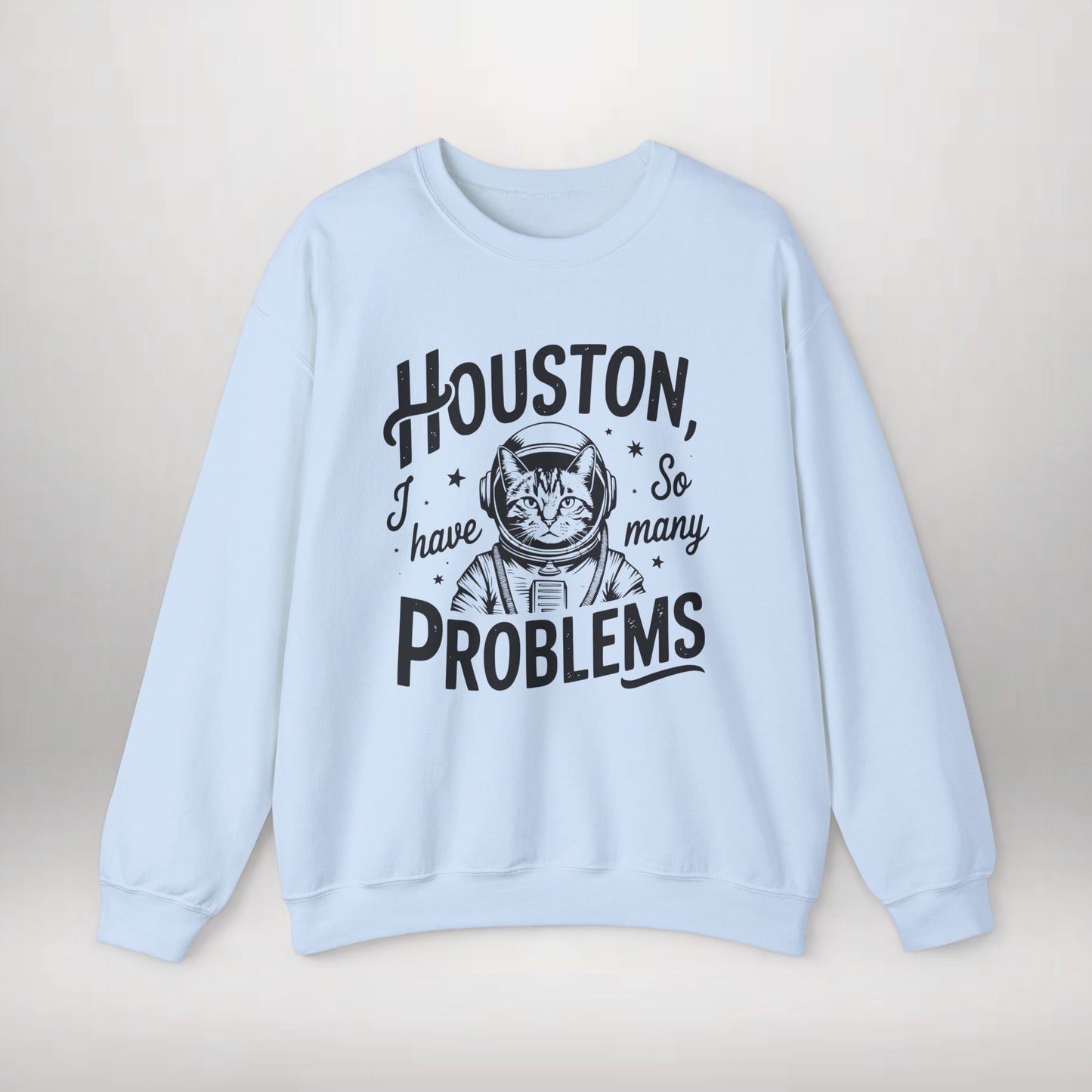 Cat Sweatshirt, Funny Cat Sweatshirt, Astronaut Cat Crewneck, Space Cat Sweater, Science Fiction Shirt, Cute Cat Graphic, Cozy Sweatshirt