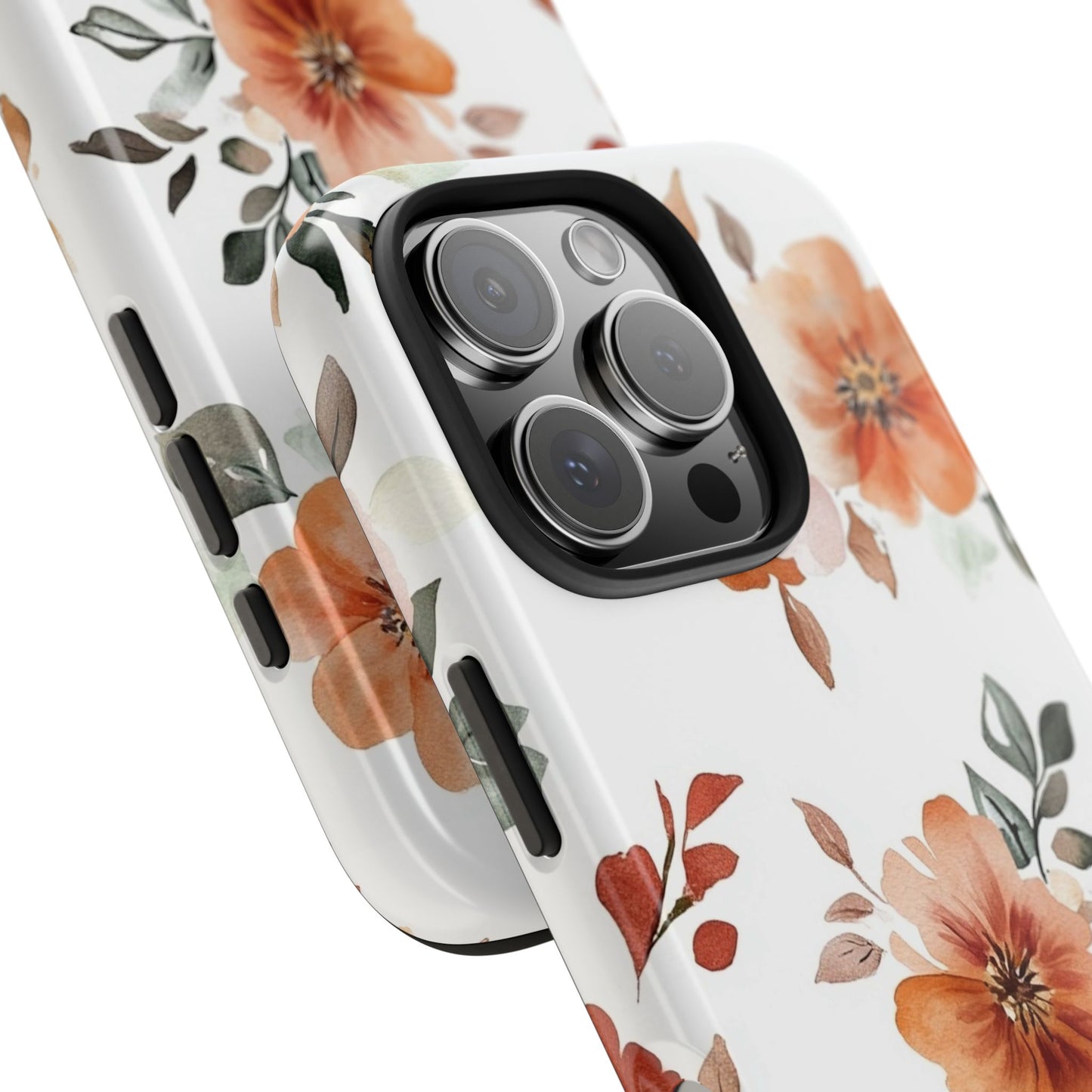 Watercolor Floral iPhone 16 Case – Warm Autumn Botanical Design for iPhone 16, 16 Pro, 16 Pro Max & 16 Plus