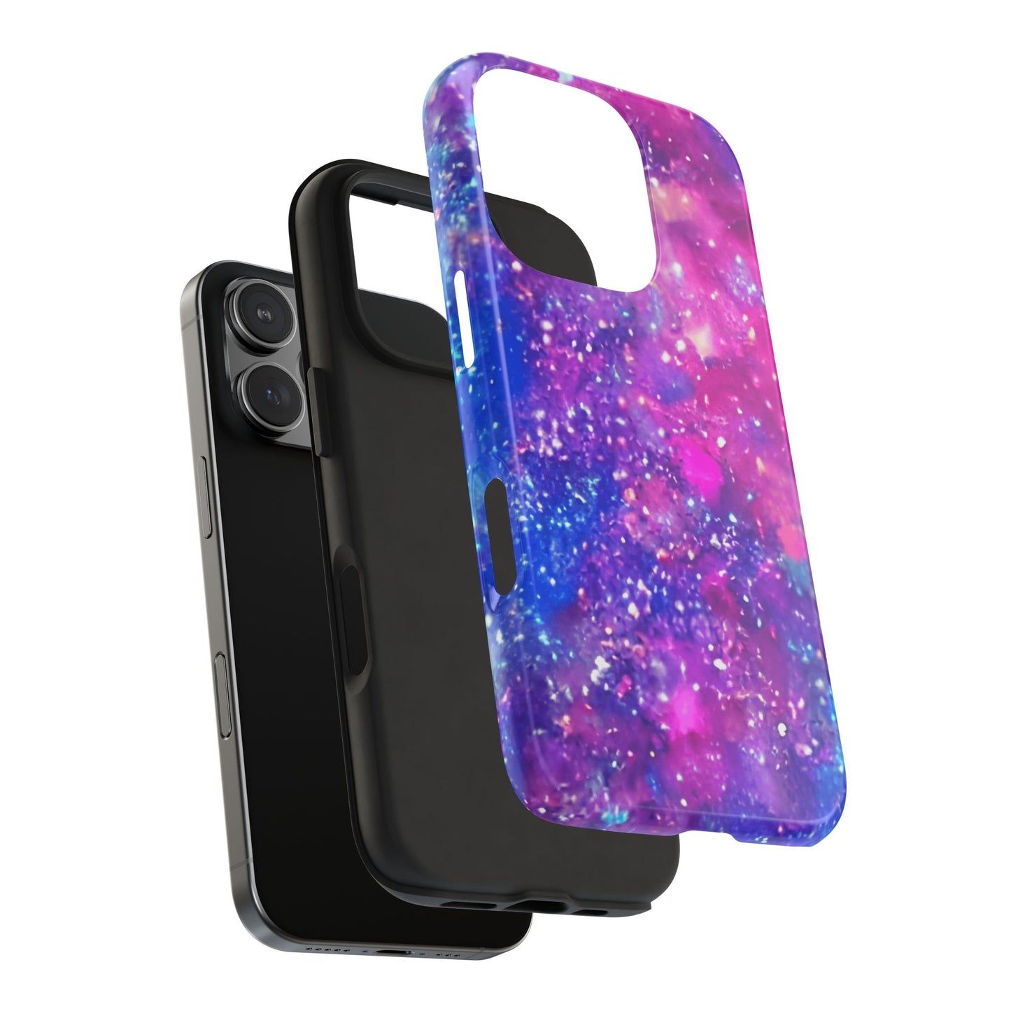 Galaxy Glitter iPhone 16 Case – Sparkly Cosmic Design for iPhone 16, 16 Pro, 16 Pro Max & 16 Plus