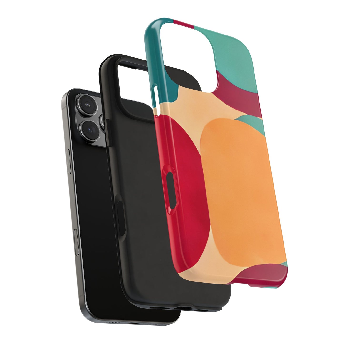 Retro Abstract Tile iPhone 16 Case – Mid-Century Modern Geometric Design for iPhone 16, 16 Pro, 16 Pro Max & 16 Plus