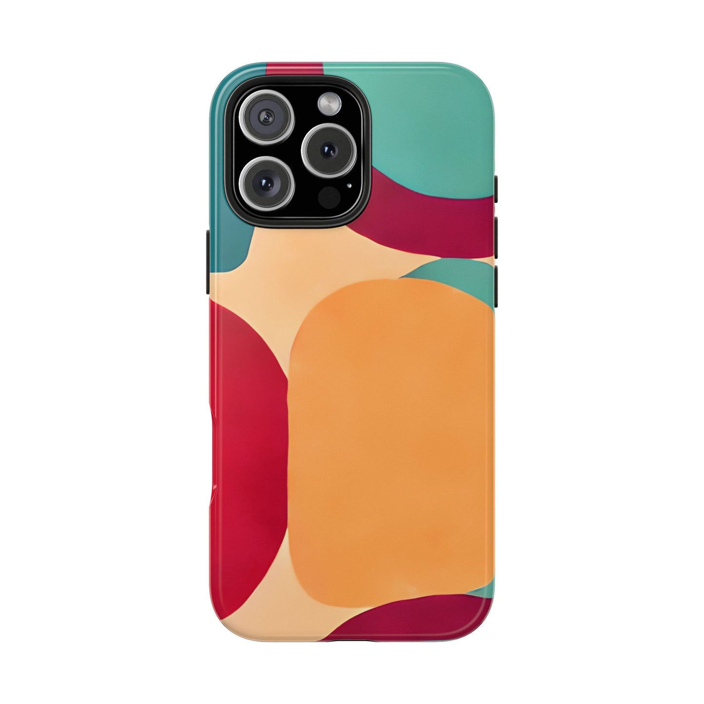 Retro Abstract Tile iPhone 16 Case – Mid-Century Modern Geometric Design for iPhone 16, 16 Pro, 16 Pro Max & 16 Plus
