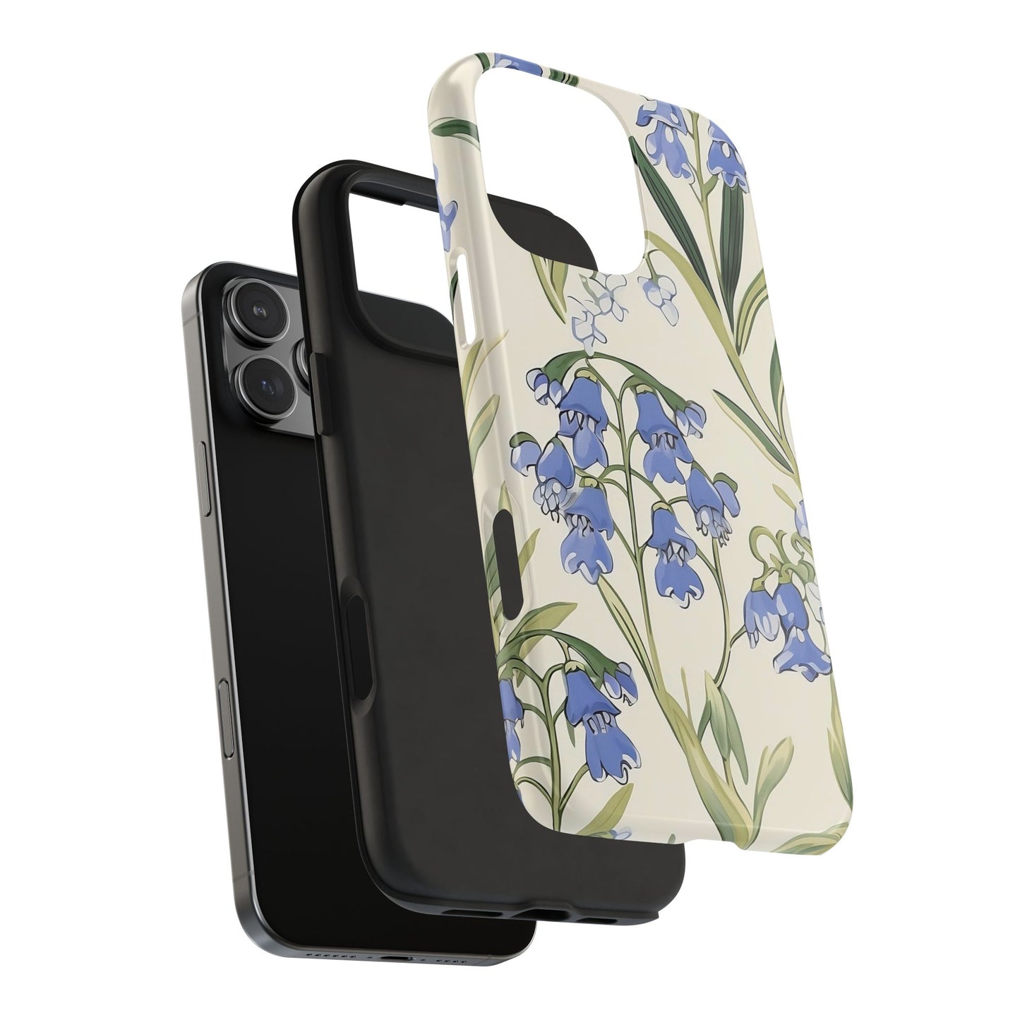 Bluebell Floral iPhone 16 Case – Delicate Wildflower Botanical Design for iPhone 16, 16 Pro, 16 Pro Max & 16 Plus