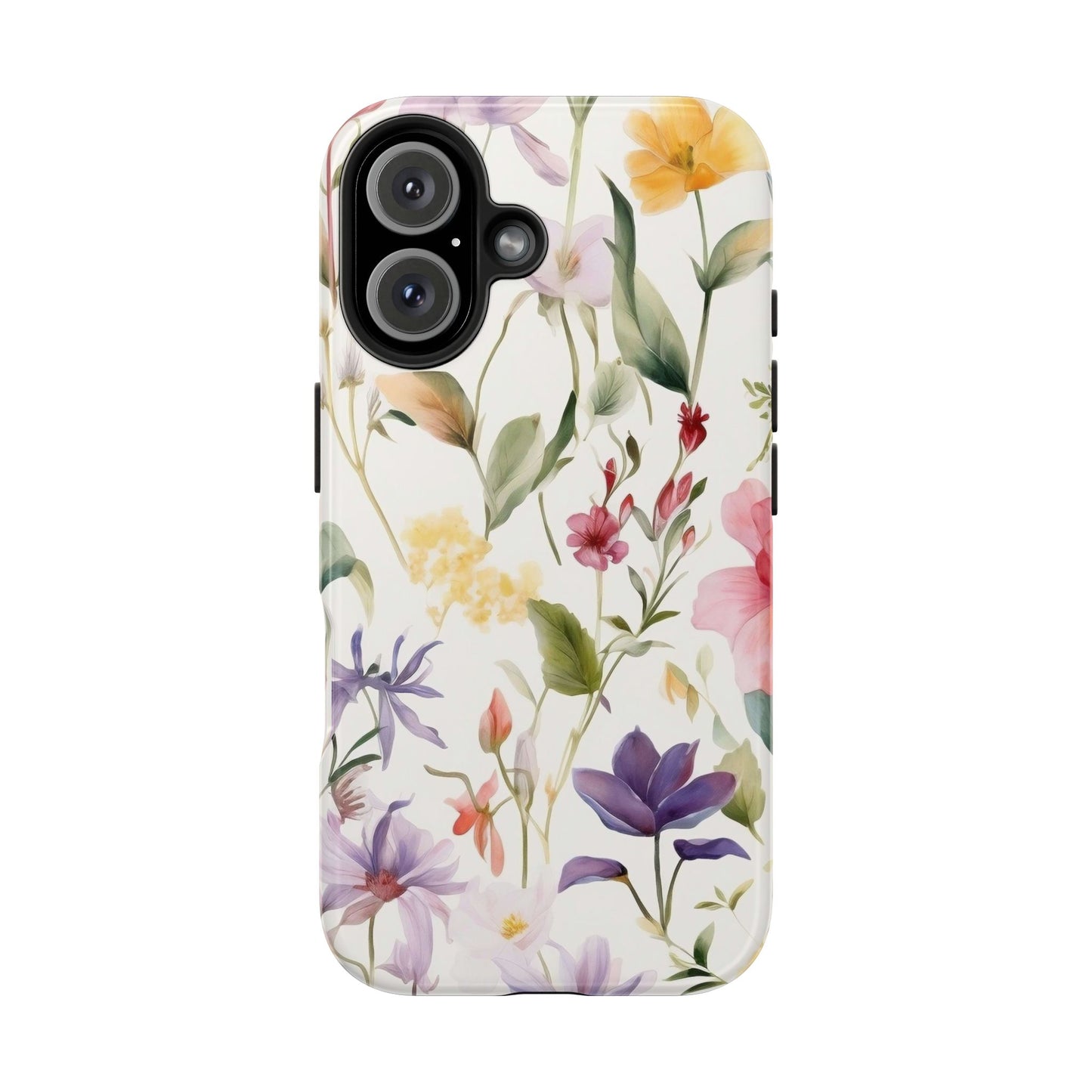 Wildflower iPhone 16 Case – Watercolor Floral Design for iPhone 16, 16 Pro, 16 Pro Max & 16 Plus