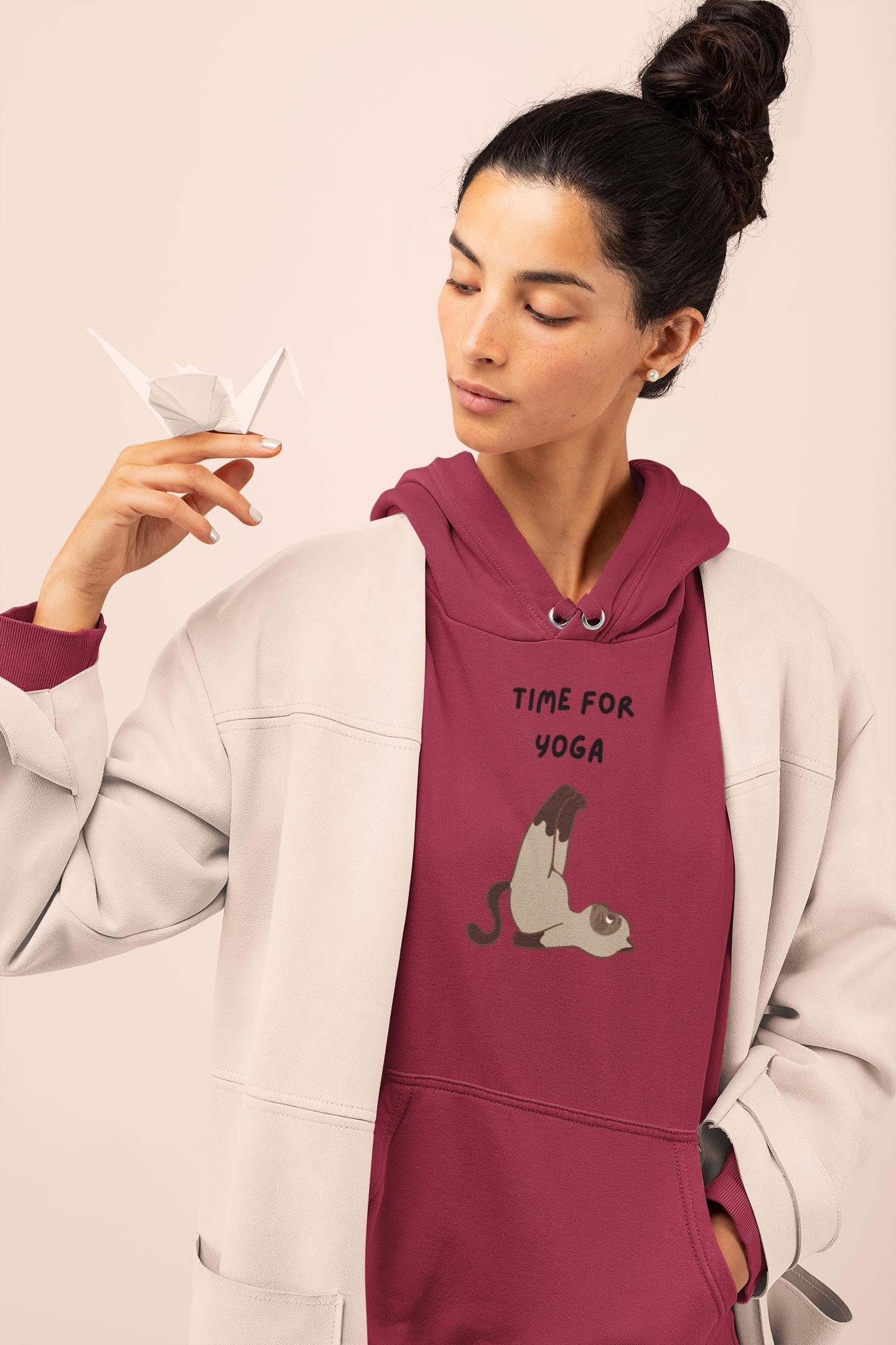 Cat Hoodie - Funny Yoga Cat T-Shirt for Cat Lovers