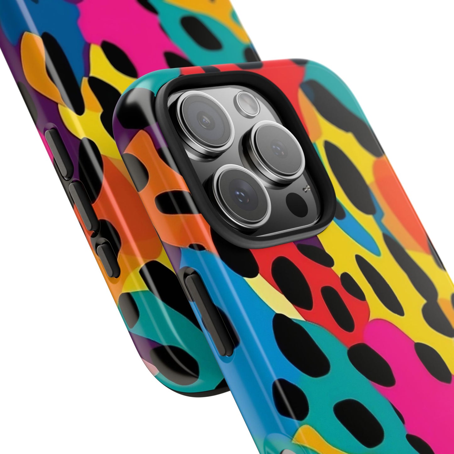 Colorful Abstract Leopard iPhone 16 Case – Vibrant Animal Print for iPhone 16, 16 Pro, 16 Pro Max & 16 Plus