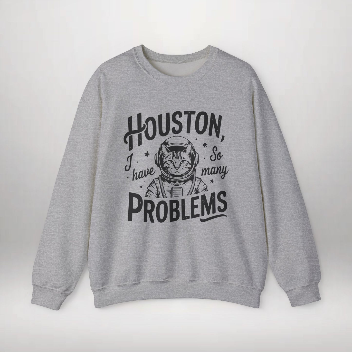 Cat Sweatshirt, Funny Cat Sweatshirt, Astronaut Cat Crewneck, Space Cat Sweater, Science Fiction Shirt, Cute Cat Graphic, Cozy Sweatshirt