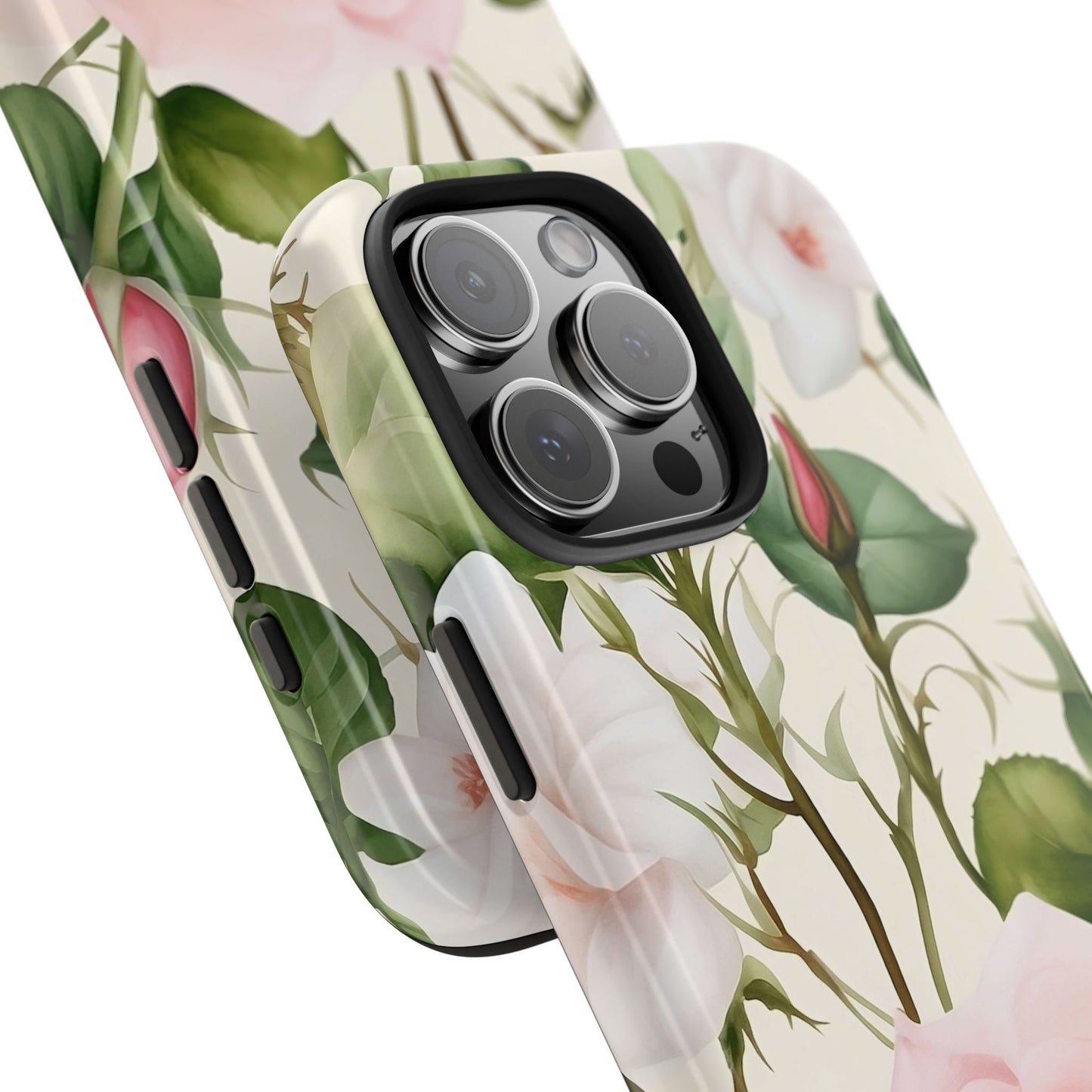 Pink Rose iPhone 16 Case – Elegant Floral Design for iPhone 16, 16 Pro, 16 Pro Max & 16 Plus