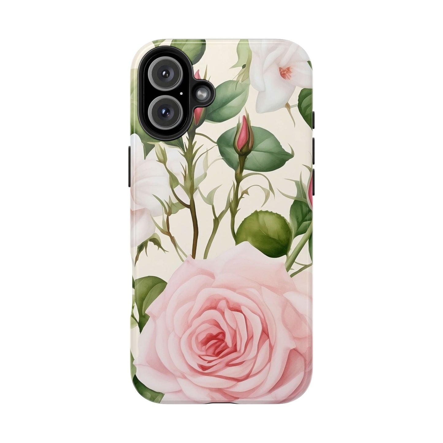 Pink Rose iPhone 16 Case – Elegant Floral Design for iPhone 16, 16 Pro, 16 Pro Max & 16 Plus