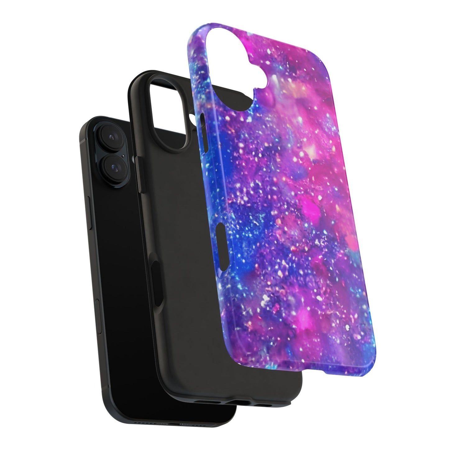 Galaxy Glitter iPhone 16 Case – Sparkly Cosmic Design for iPhone 16, 16 Pro, 16 Pro Max & 16 Plus