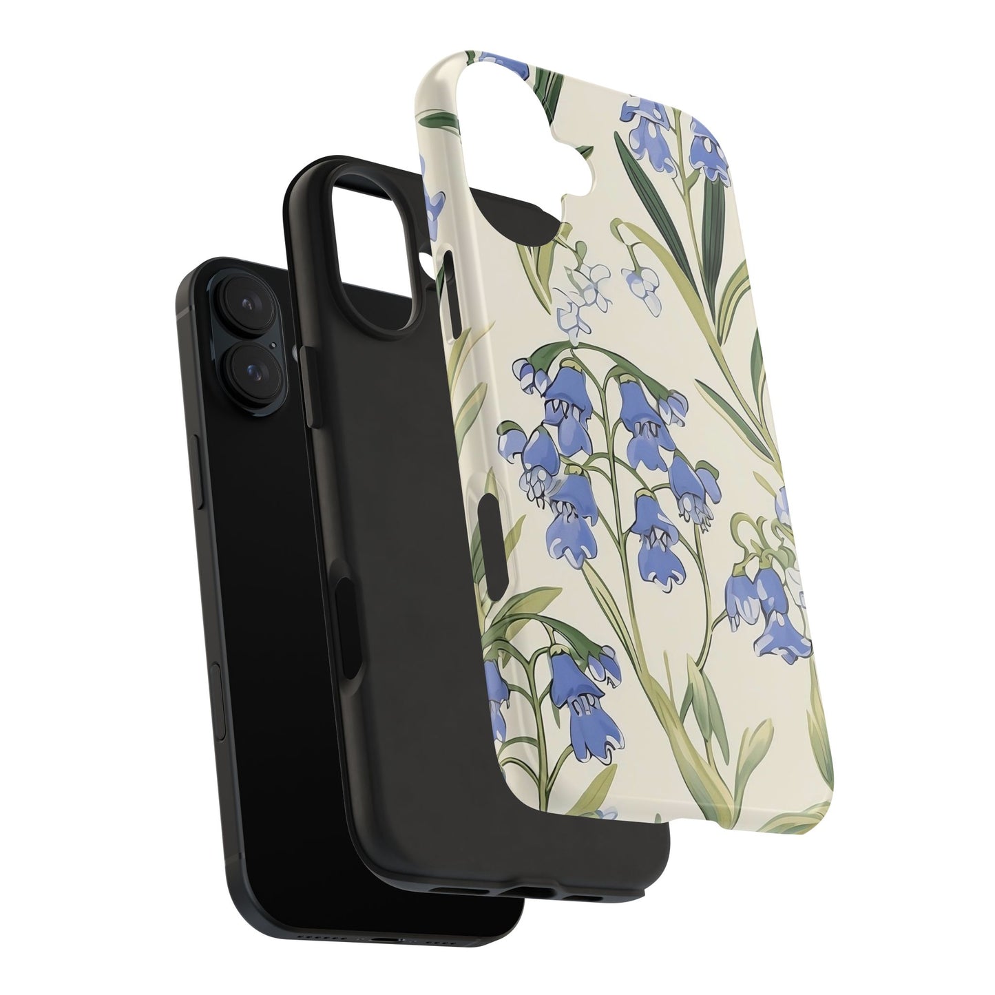 Bluebell Floral iPhone 16 Case – Delicate Wildflower Botanical Design for iPhone 16, 16 Pro, 16 Pro Max & 16 Plus