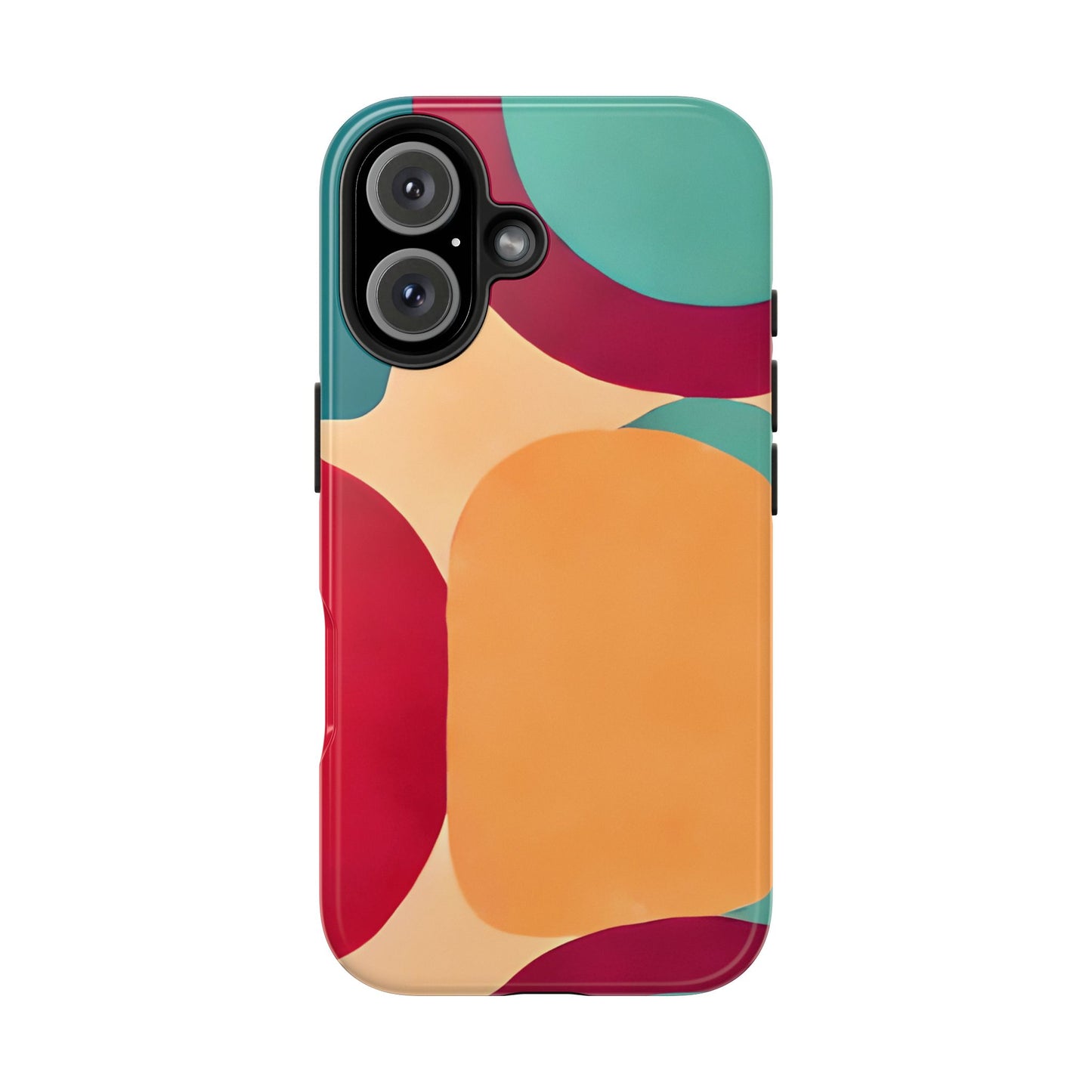 Retro Abstract Tile iPhone 16 Case – Mid-Century Modern Geometric Design for iPhone 16, 16 Pro, 16 Pro Max & 16 Plus