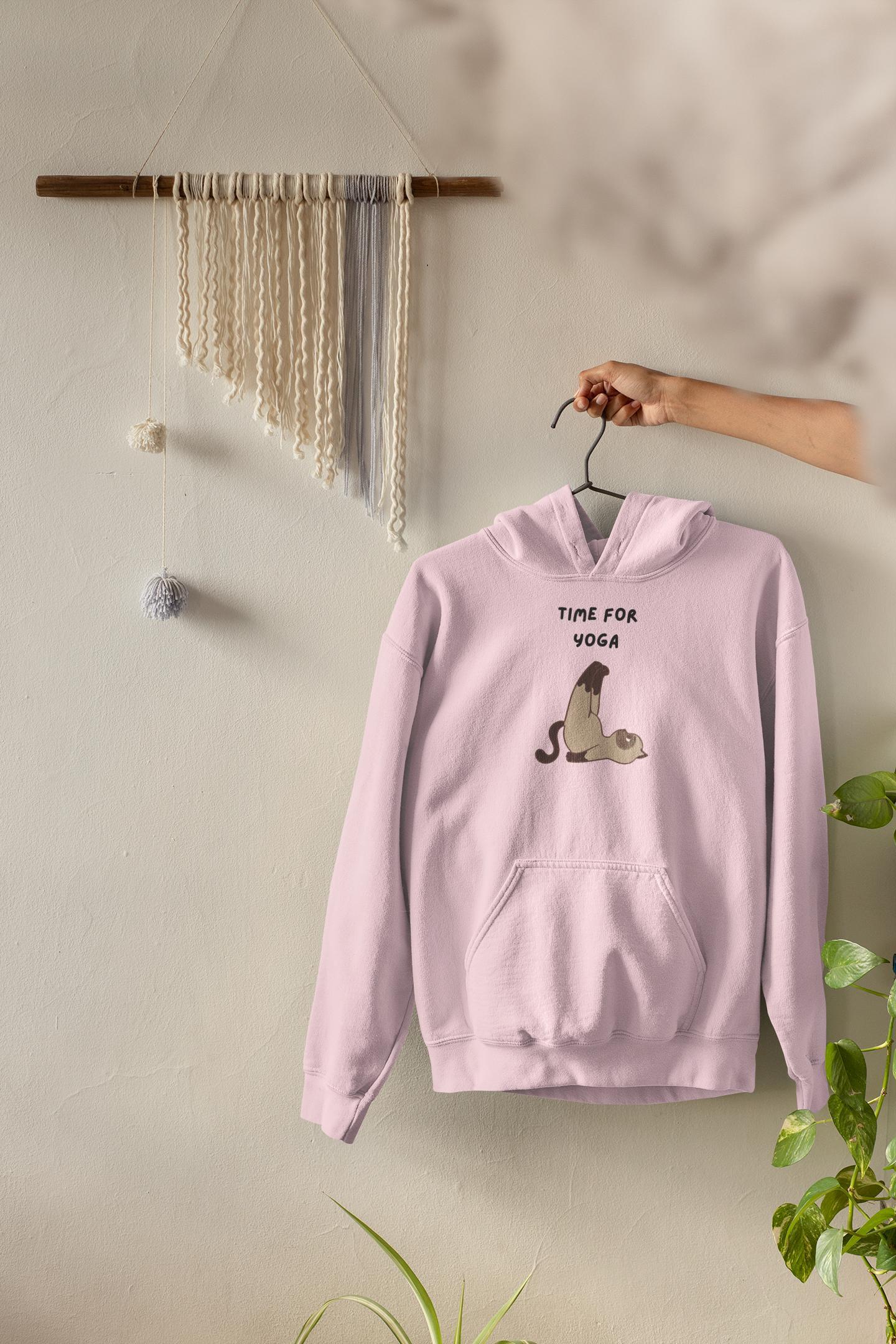 Cat Hoodie - Funny Yoga Cat T-Shirt for Cat Lovers