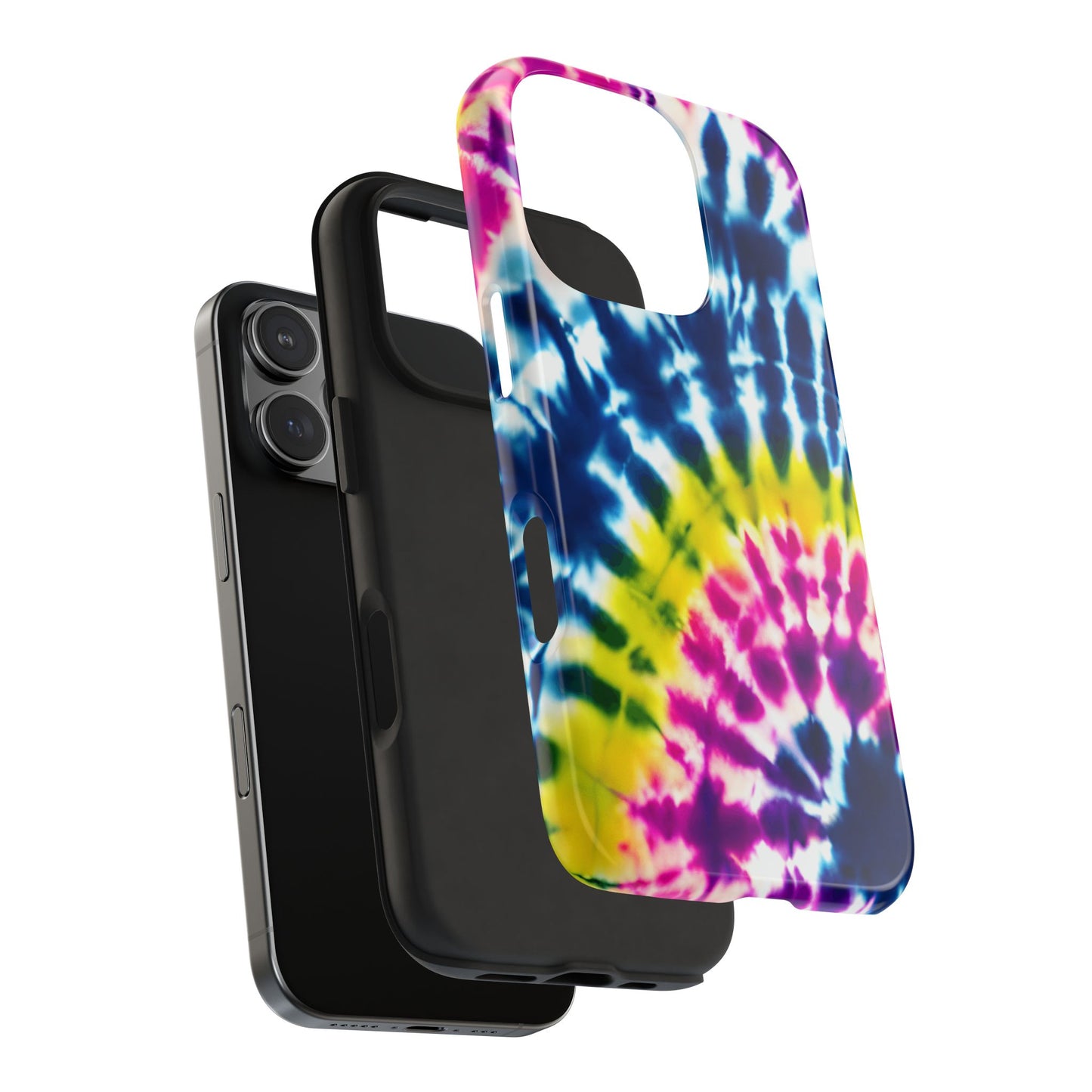 Colorful Swirl iPhone 16 Case – Boho & Retro Psychedelic Pattern