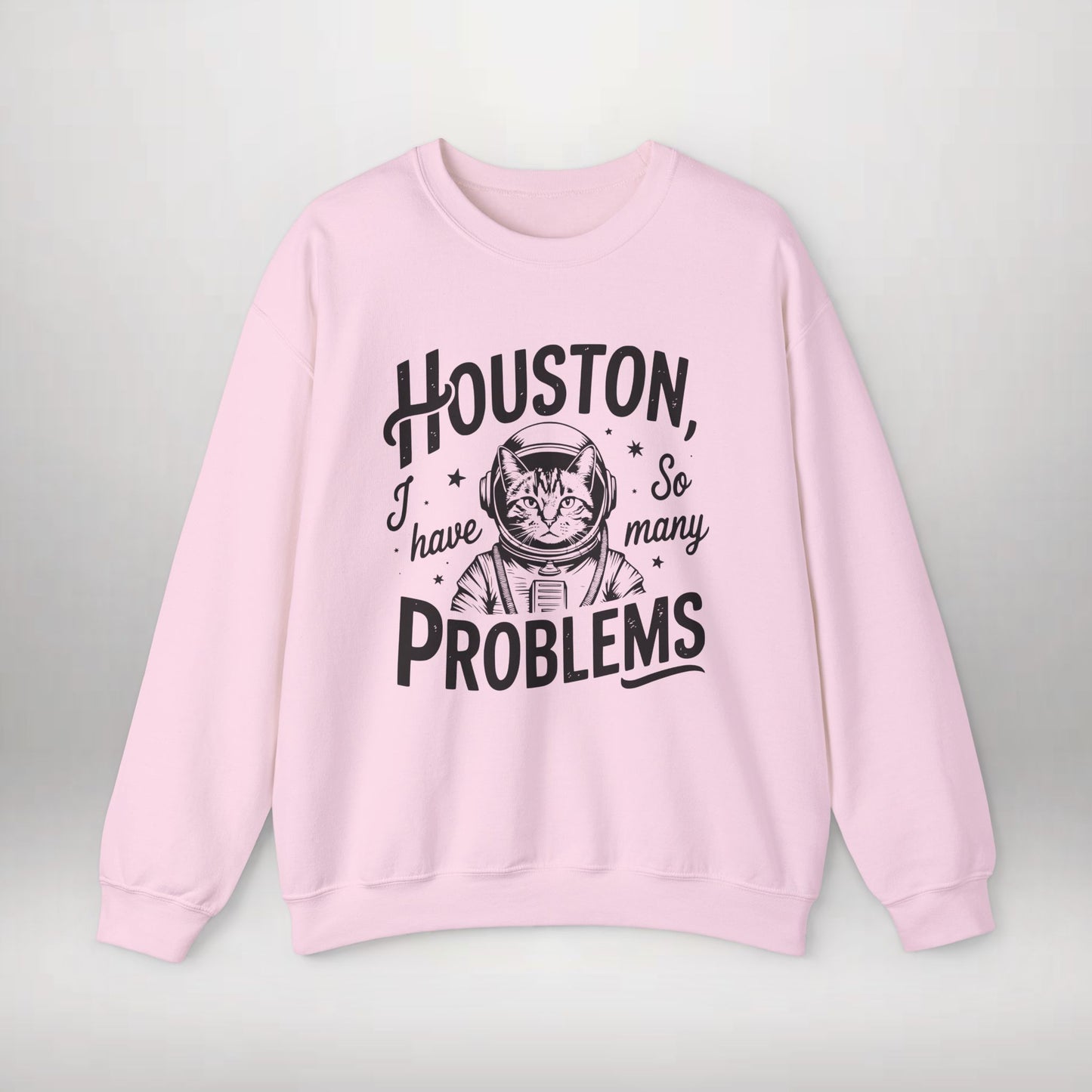 Cat Sweatshirt, Funny Cat Sweatshirt, Astronaut Cat Crewneck, Space Cat Sweater, Science Fiction Shirt, Cute Cat Graphic, Cozy Sweatshirt