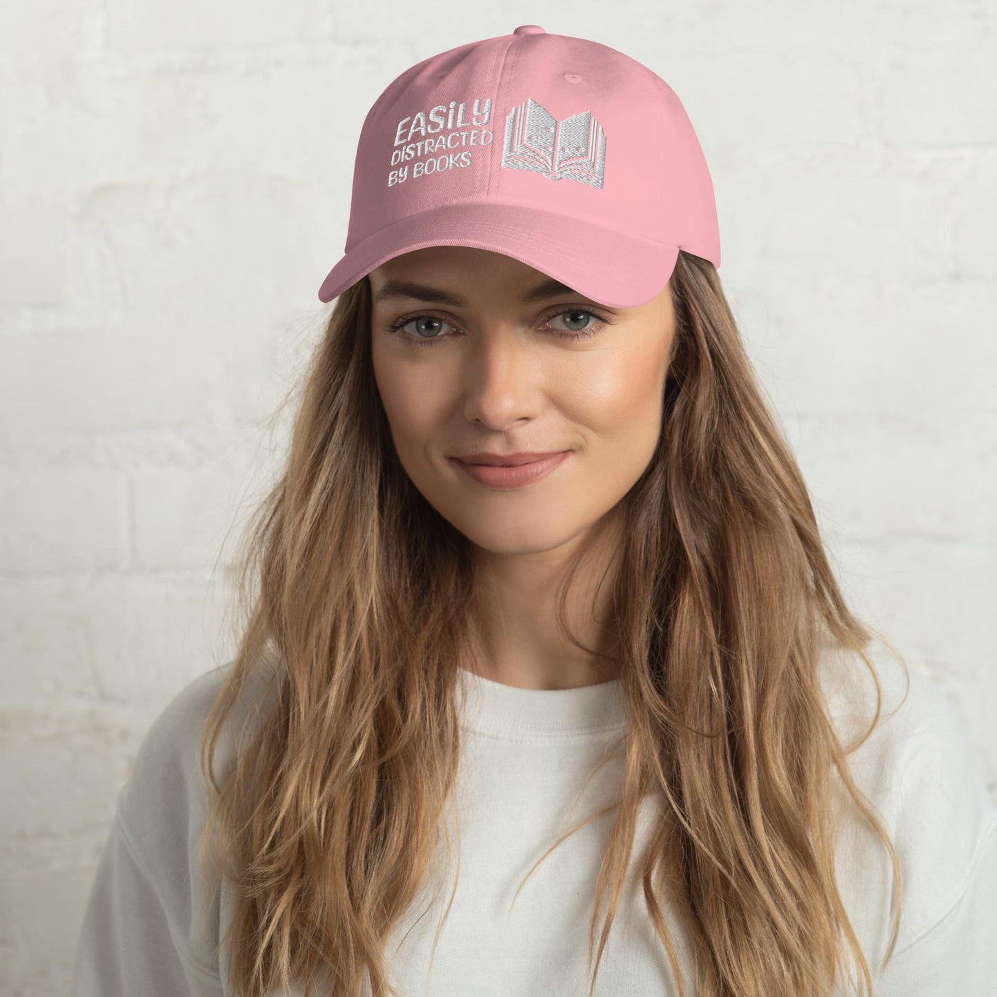 Embroidered Book Lover Hat - Adjustable Funny Reading Cap