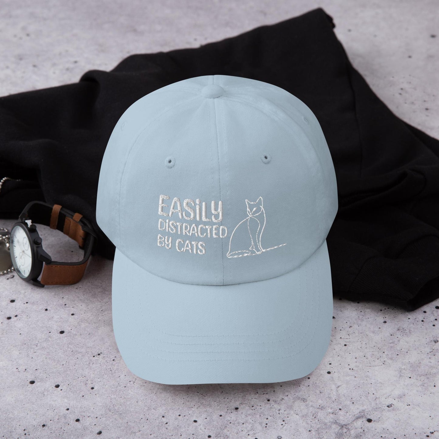 Embroidered Cat Lover Hat - Funny Adjustable Dad Hat for Cat Parents