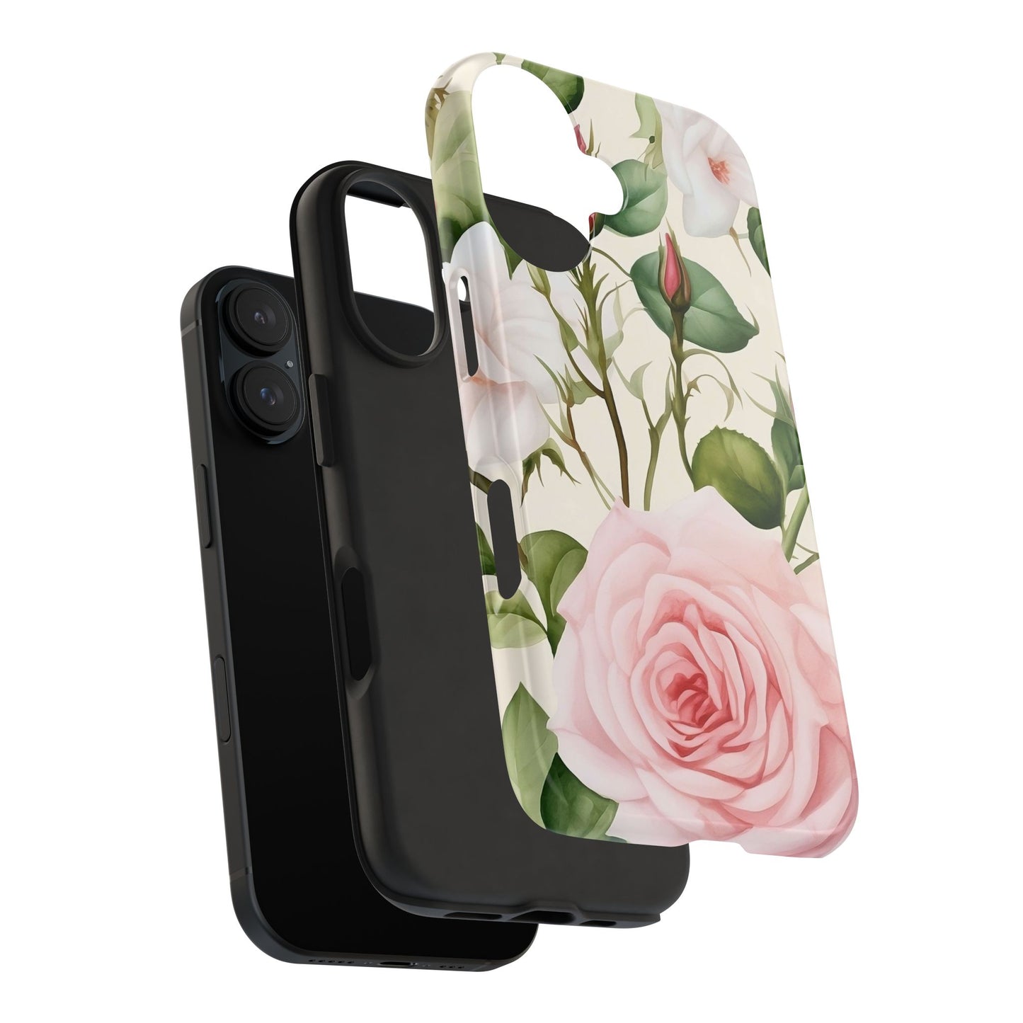 Pink Rose iPhone 16 Case – Elegant Floral Design for iPhone 16, 16 Pro, 16 Pro Max & 16 Plus