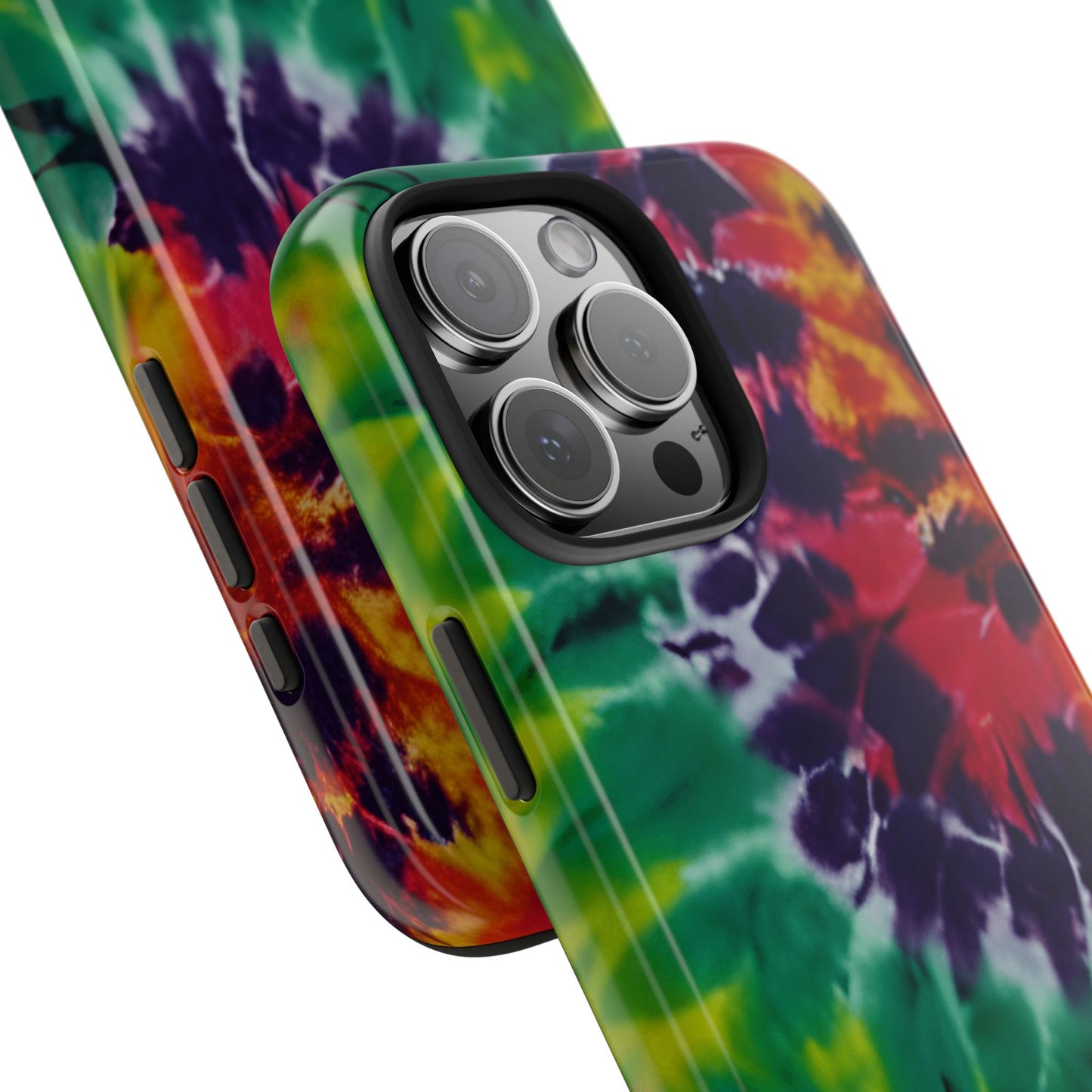 Vibrant Swirl iPhone 16 Case – Retro Boho Psychedelic Pattern
