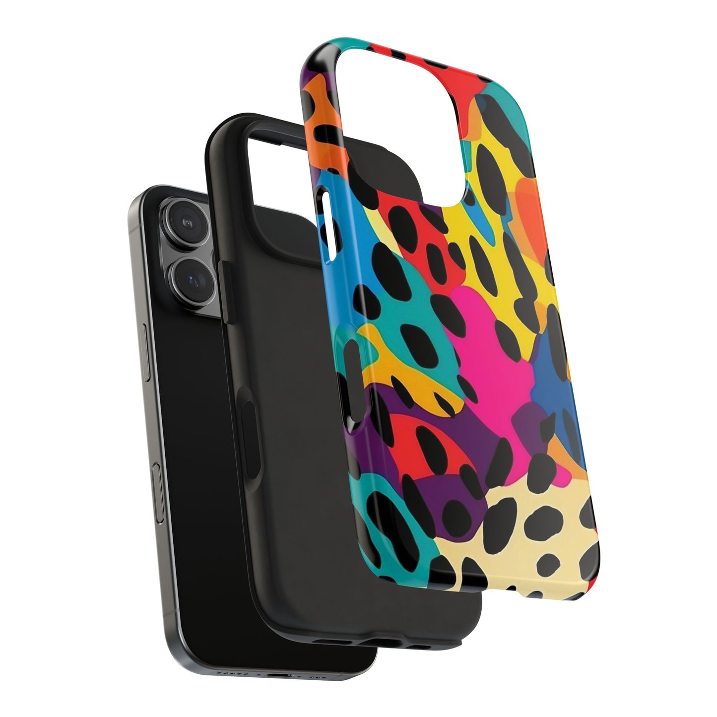 Colorful Abstract Leopard iPhone 16 Case – Vibrant Animal Print for iPhone 16, 16 Pro, 16 Pro Max & 16 Plus