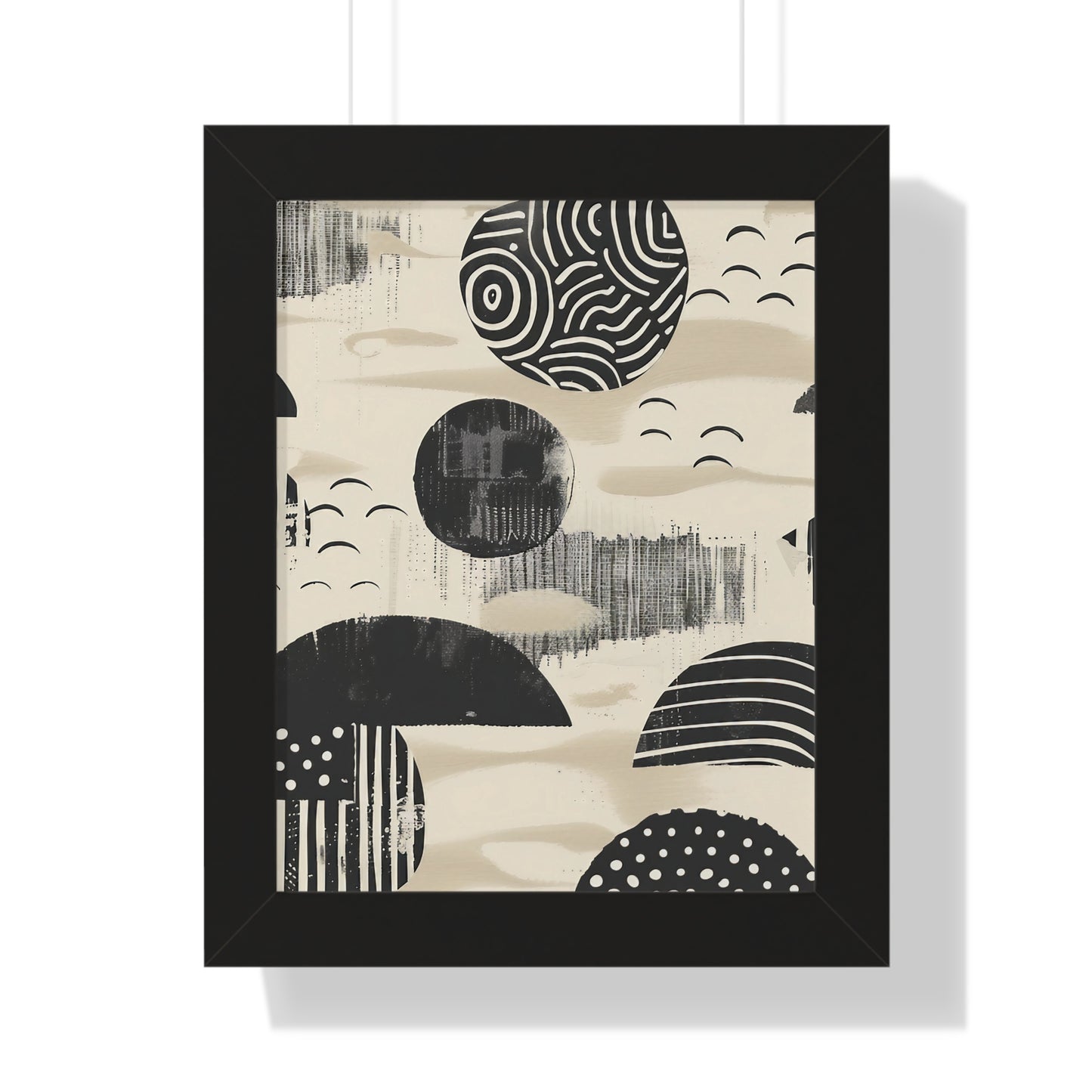 Abstract Geometric Framed Vertical Poster - Modern Wall Art for Home Decor
